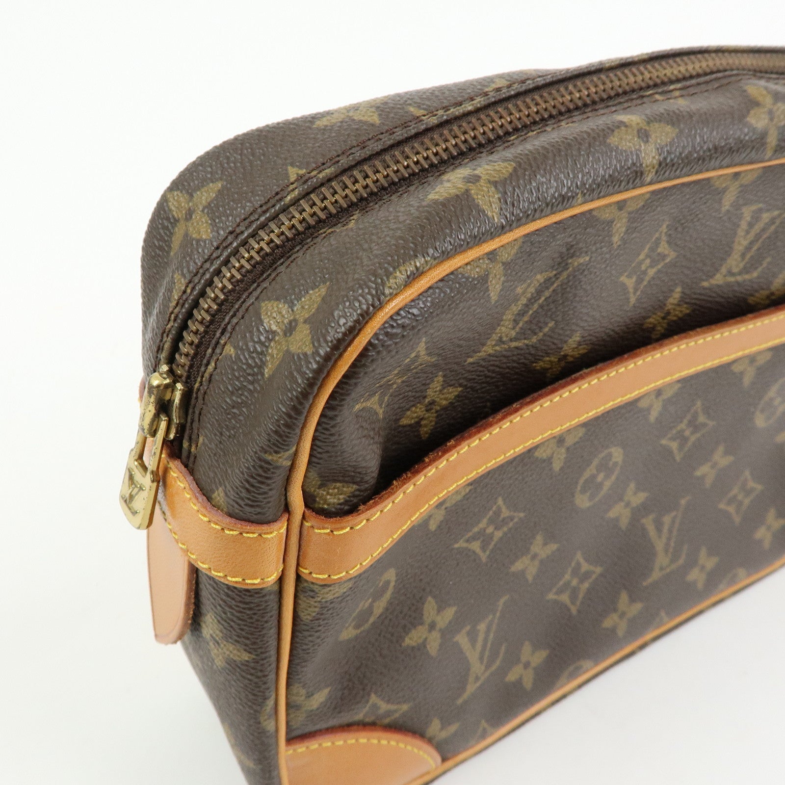 Louis Vuitton Monogram Compiegne 28 Pouch Clutch Bag Brown M51845