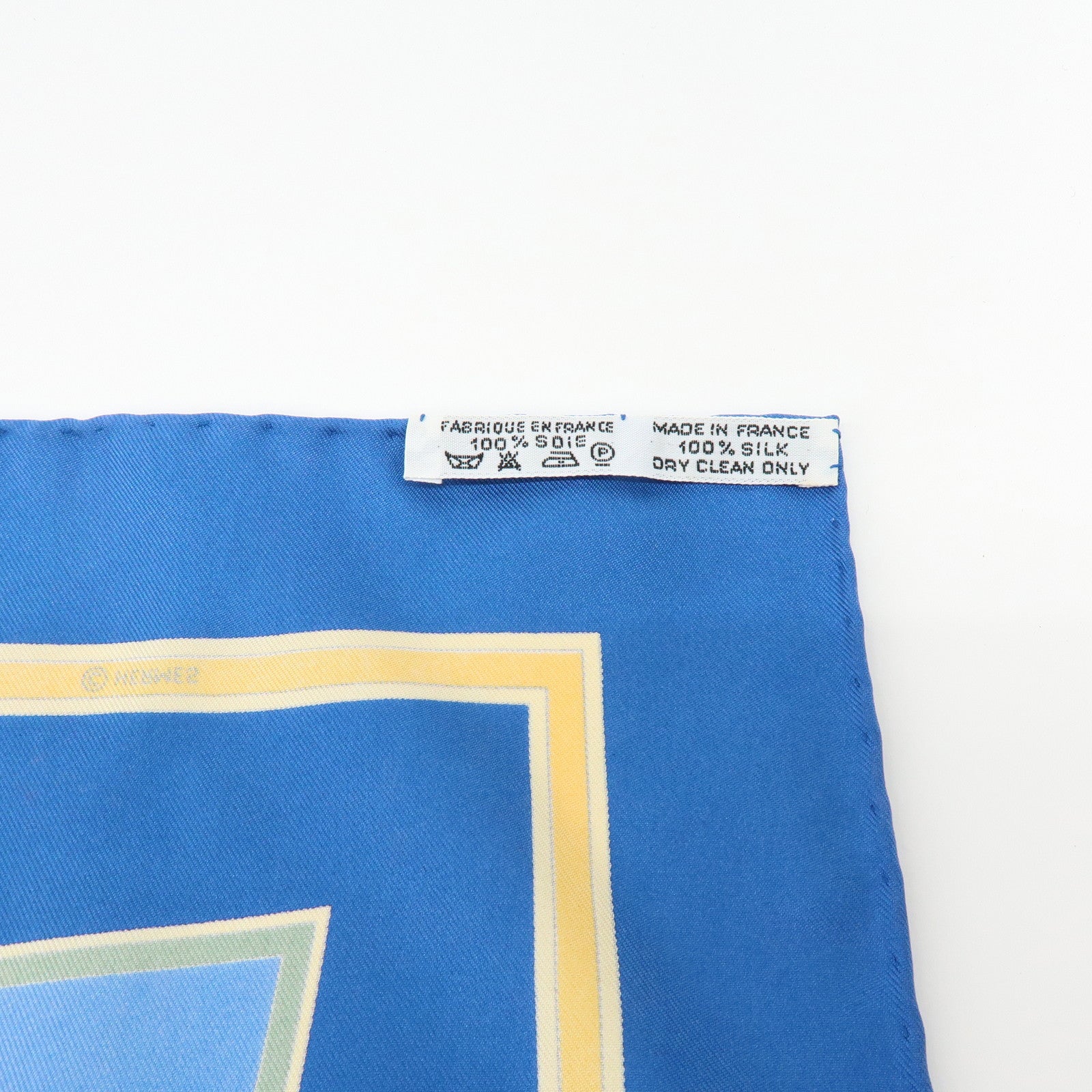 HERMES Carre 90 Silk 100% Scarf LE TEMPS des MARIONNETTES Blue