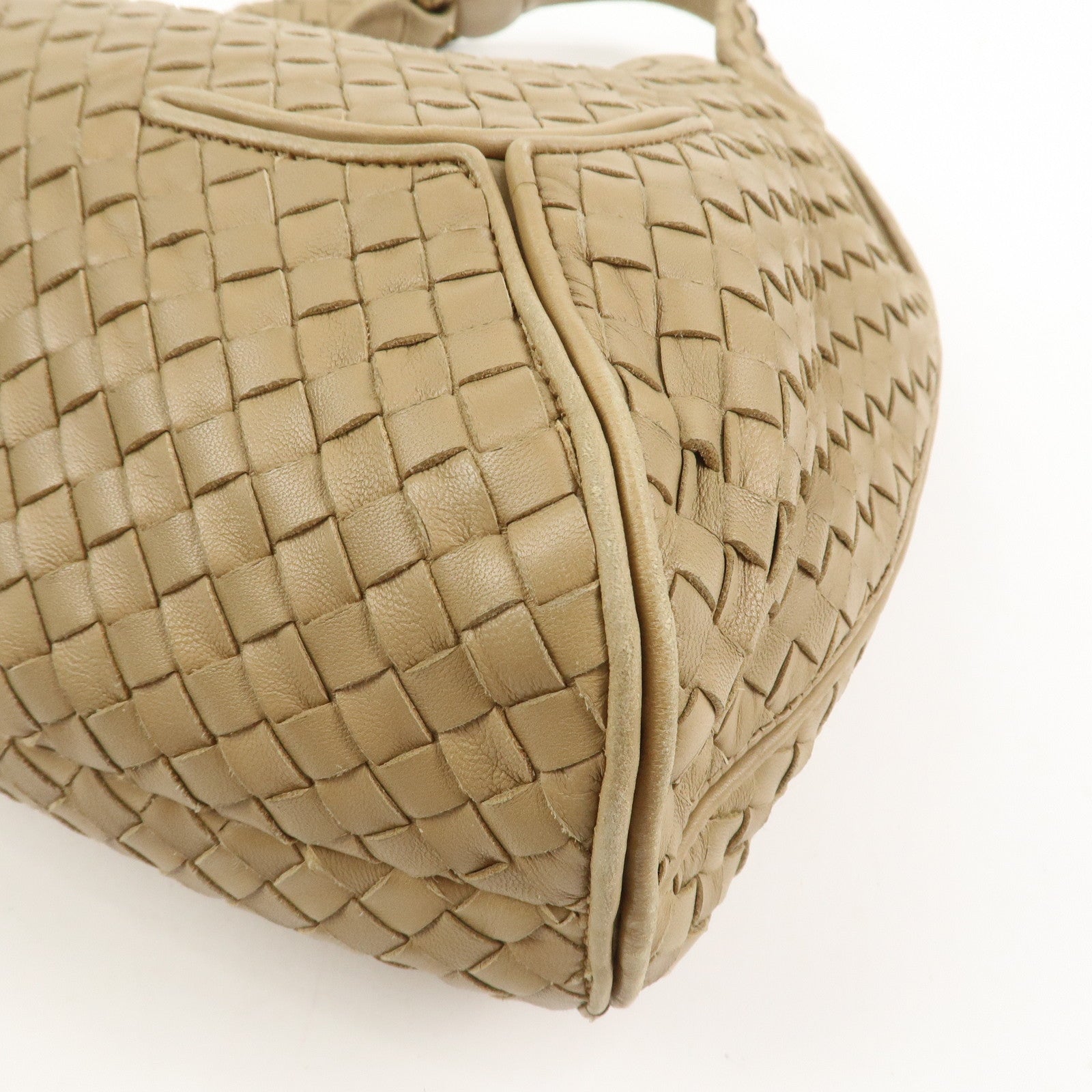 BOTTEGA VENETA Intrecciato Nappa Leather Shoulder Bag Light Brown