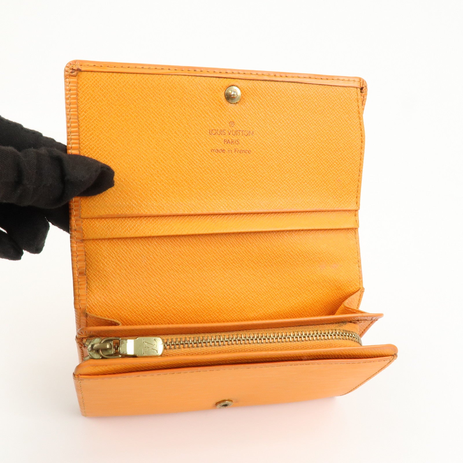 Louis Vuitton Epi Leather Porte Monnaie Billet Tresor Wallet M6350H