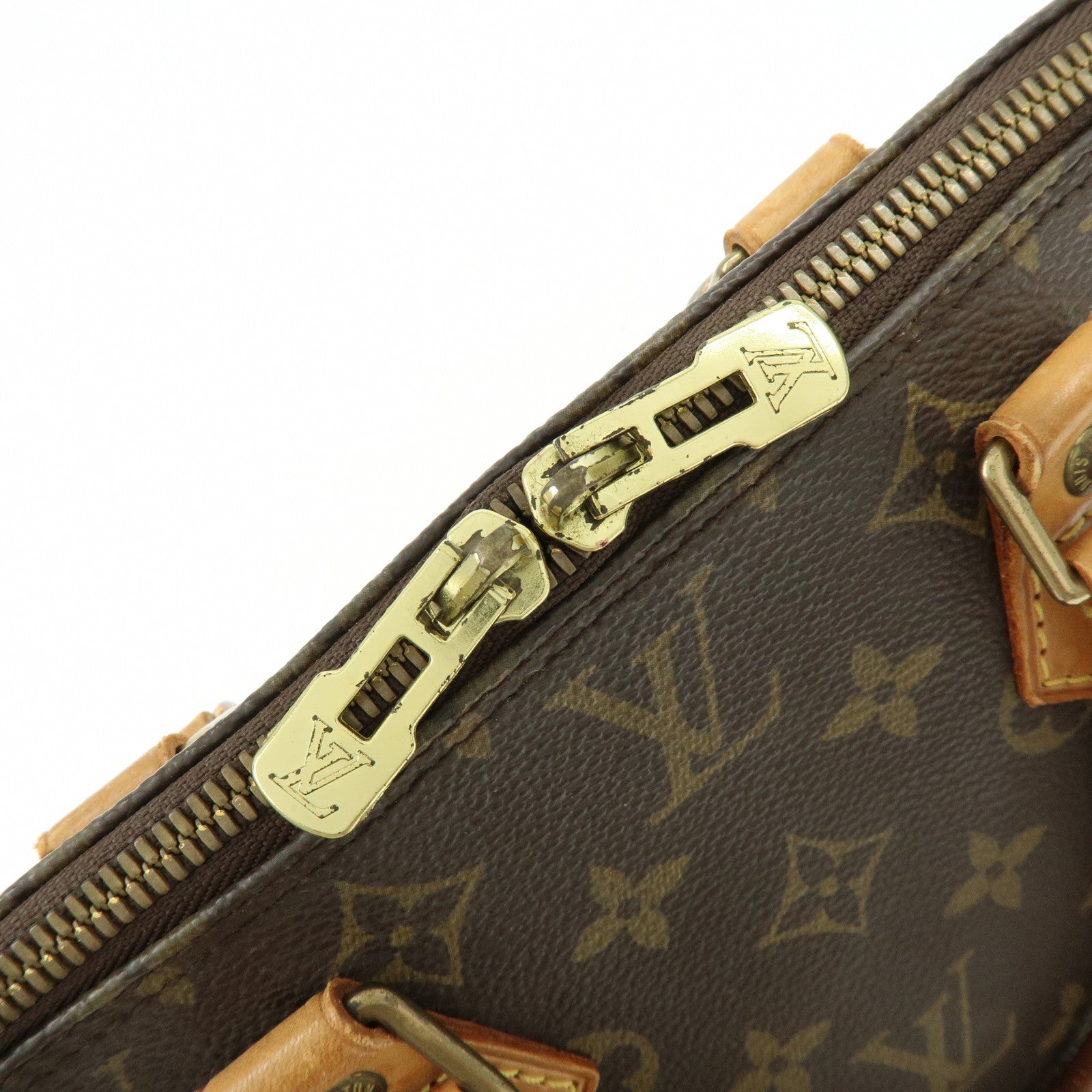 Louis Vuitton Monogram Alma Hand Bag Brown M51130