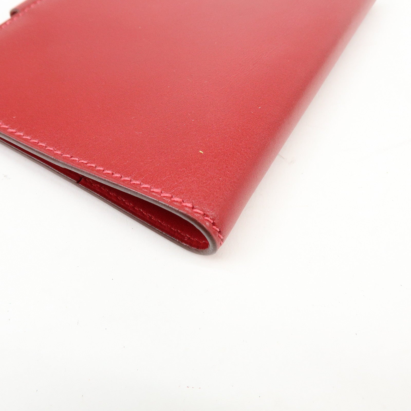 HERMES Chevre Leather Agenda Cover Planner Cover □I Stamped Red