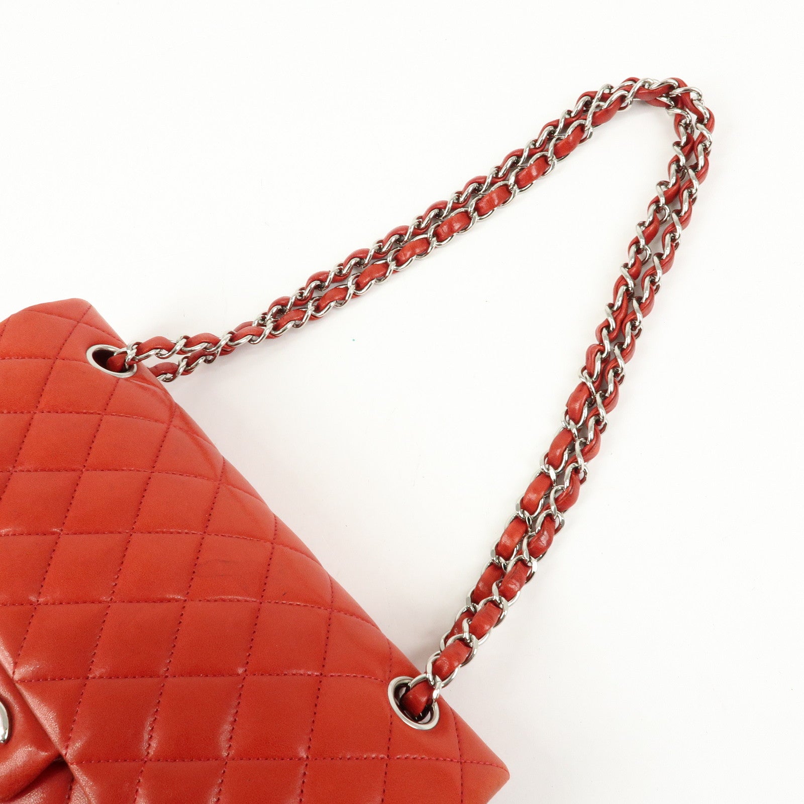 CHANEL COCO Mark Matelasse 25 Double Flap Chain Shoulder Bag A01112