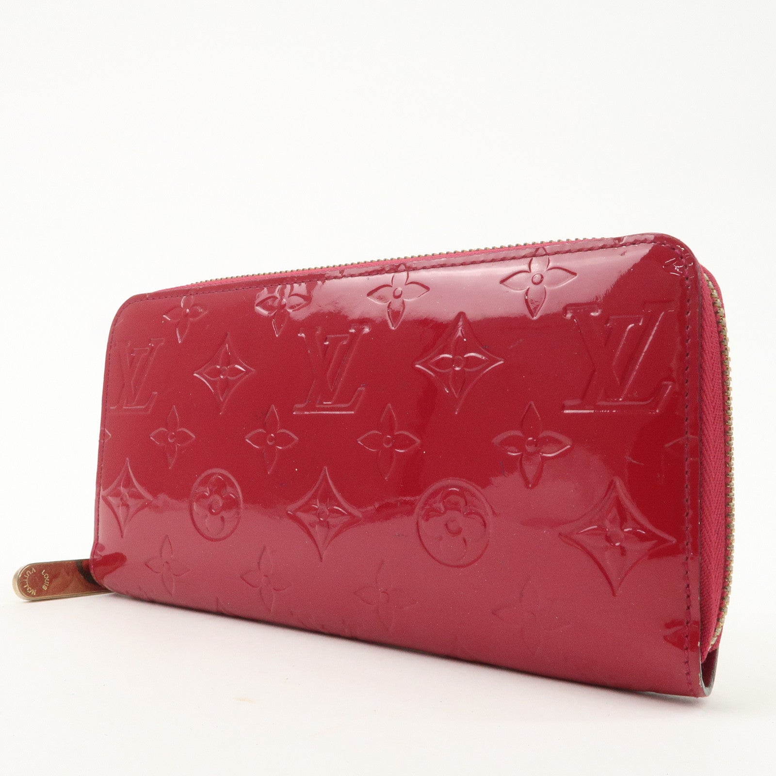 Louis Vuitton Monogram Vernis Round Zippy Wallet Rose Indien M91597 Used
