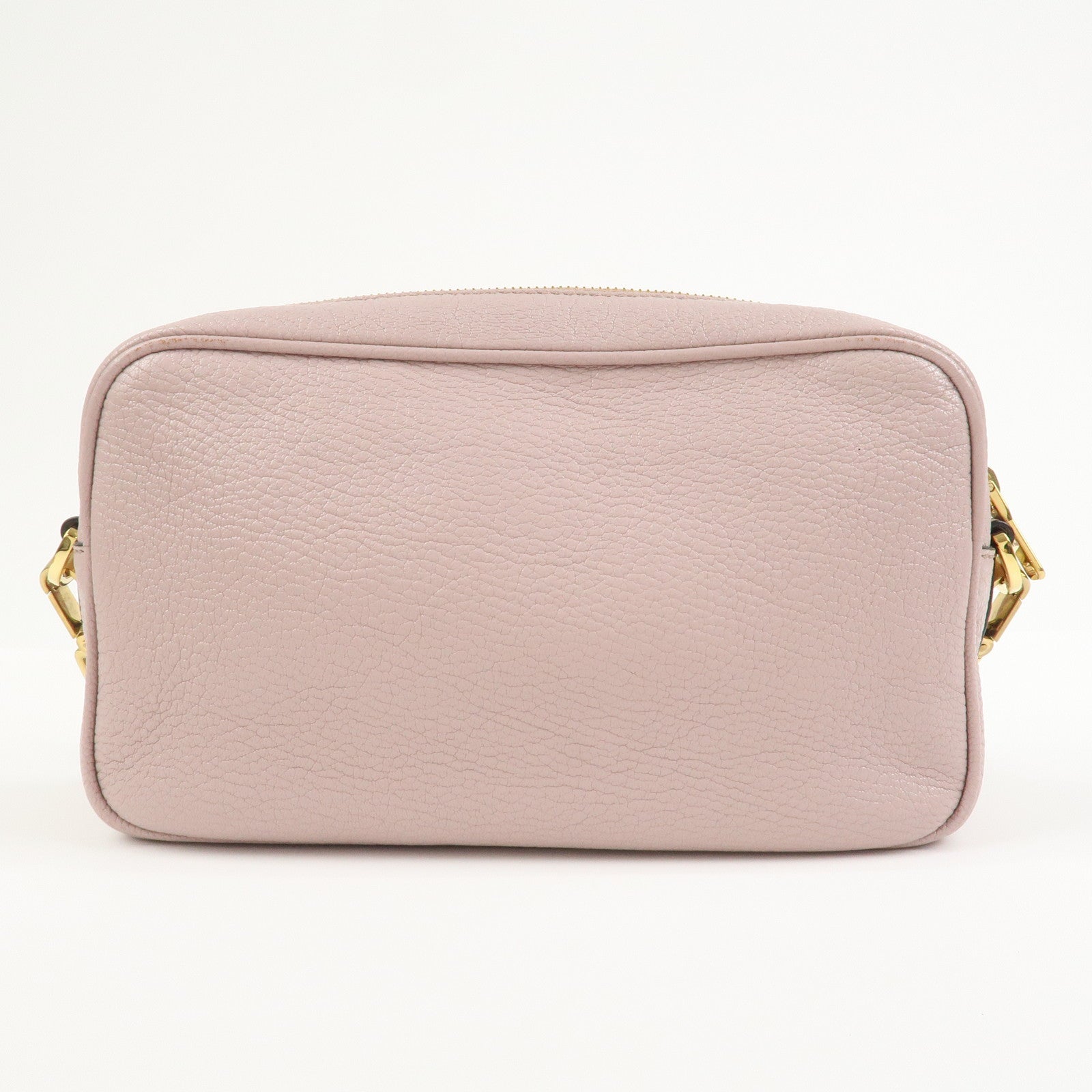 MIU MIU Leather Shoulder Bag Crossbody Bag Pink 5BH056