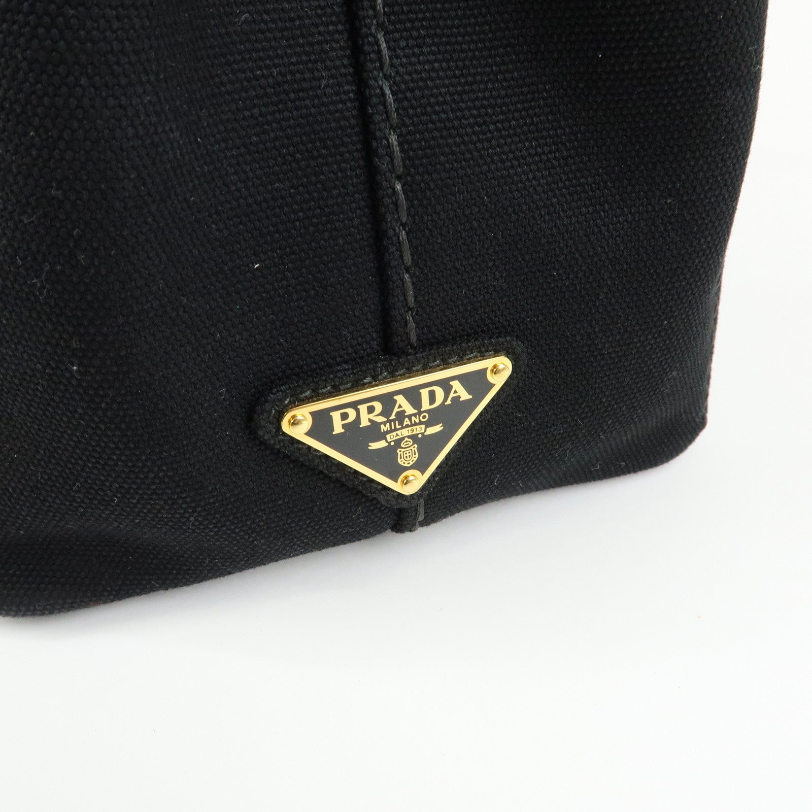 PRADA Triangle Logo Canapa Mini Canvas 2Way Bag Hand Bag 1BG439