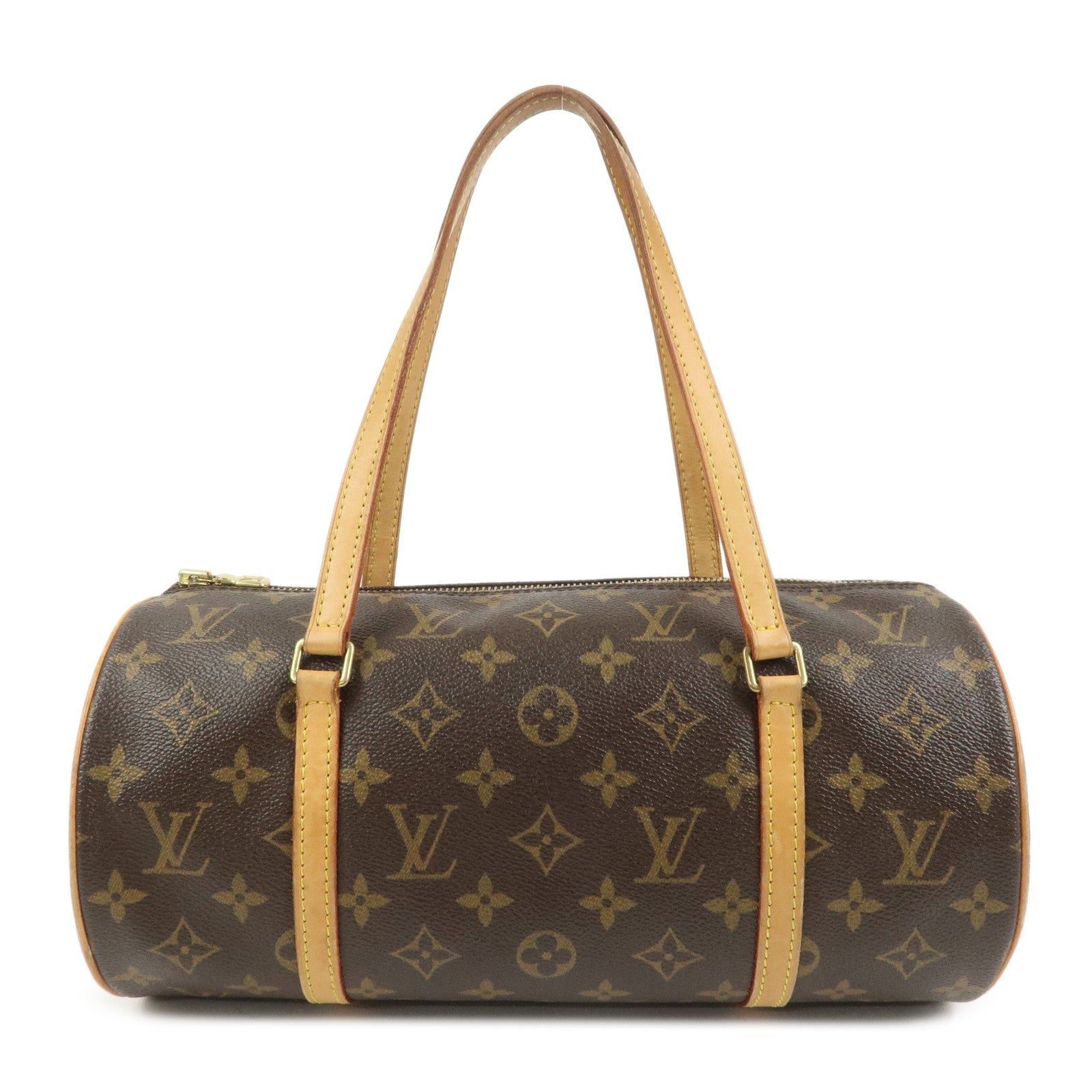 Louis Vuitton Monogram Papillon 30 Hand Bag Brown M51385