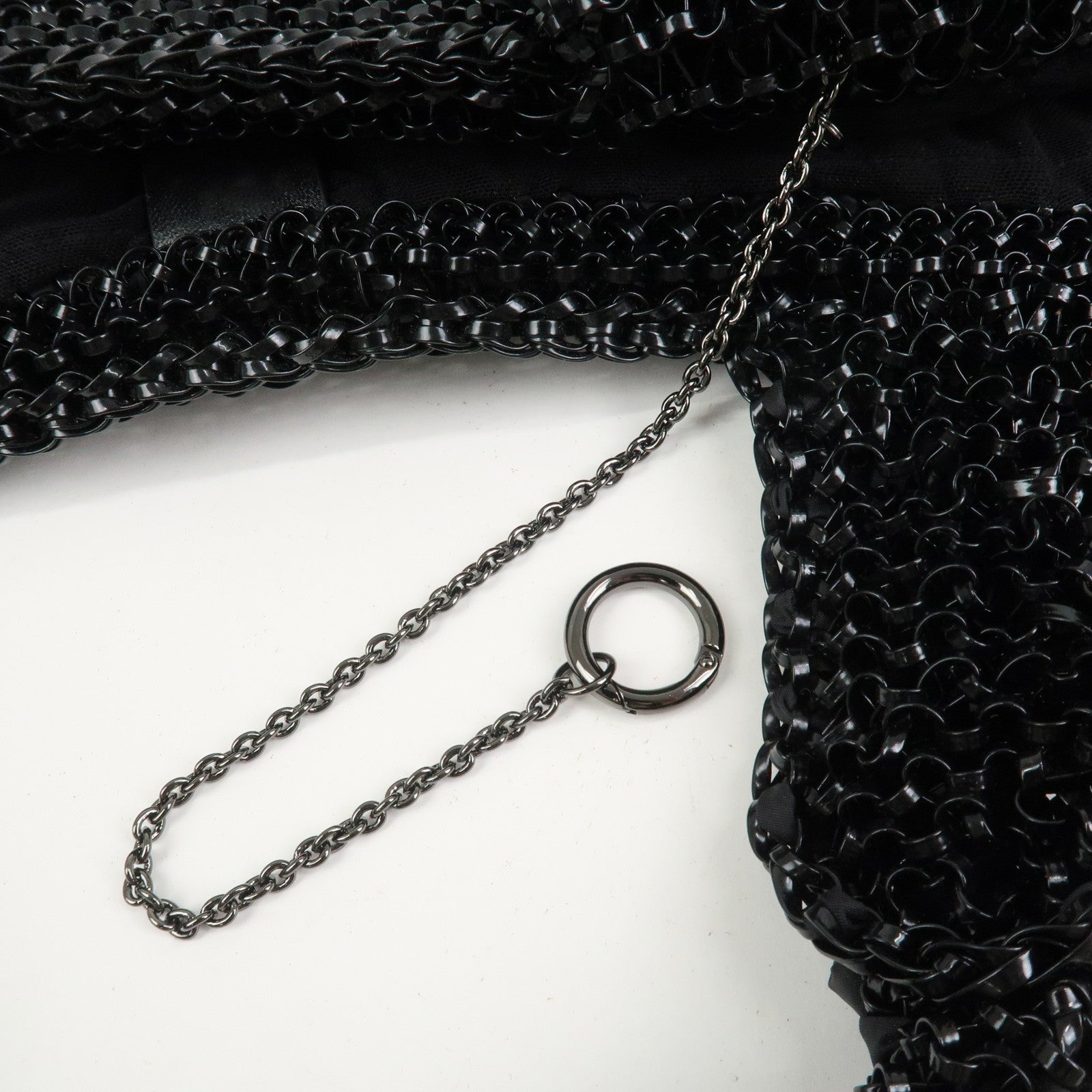 ANTEPRIMA PVC Nylon Hand Bag Shoulder Bag Black
