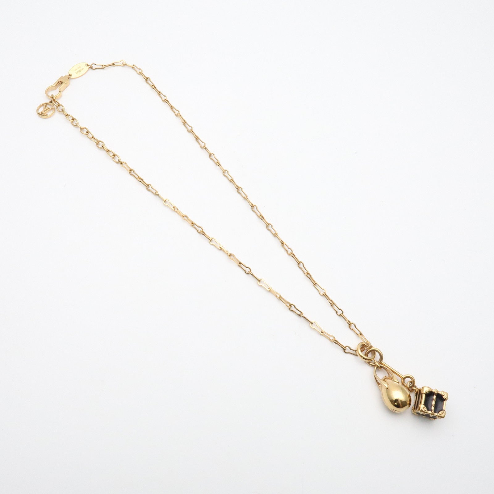 Louis Vuitton Monogram Mini Collier Chaine EggTrunk Necklace M68933
