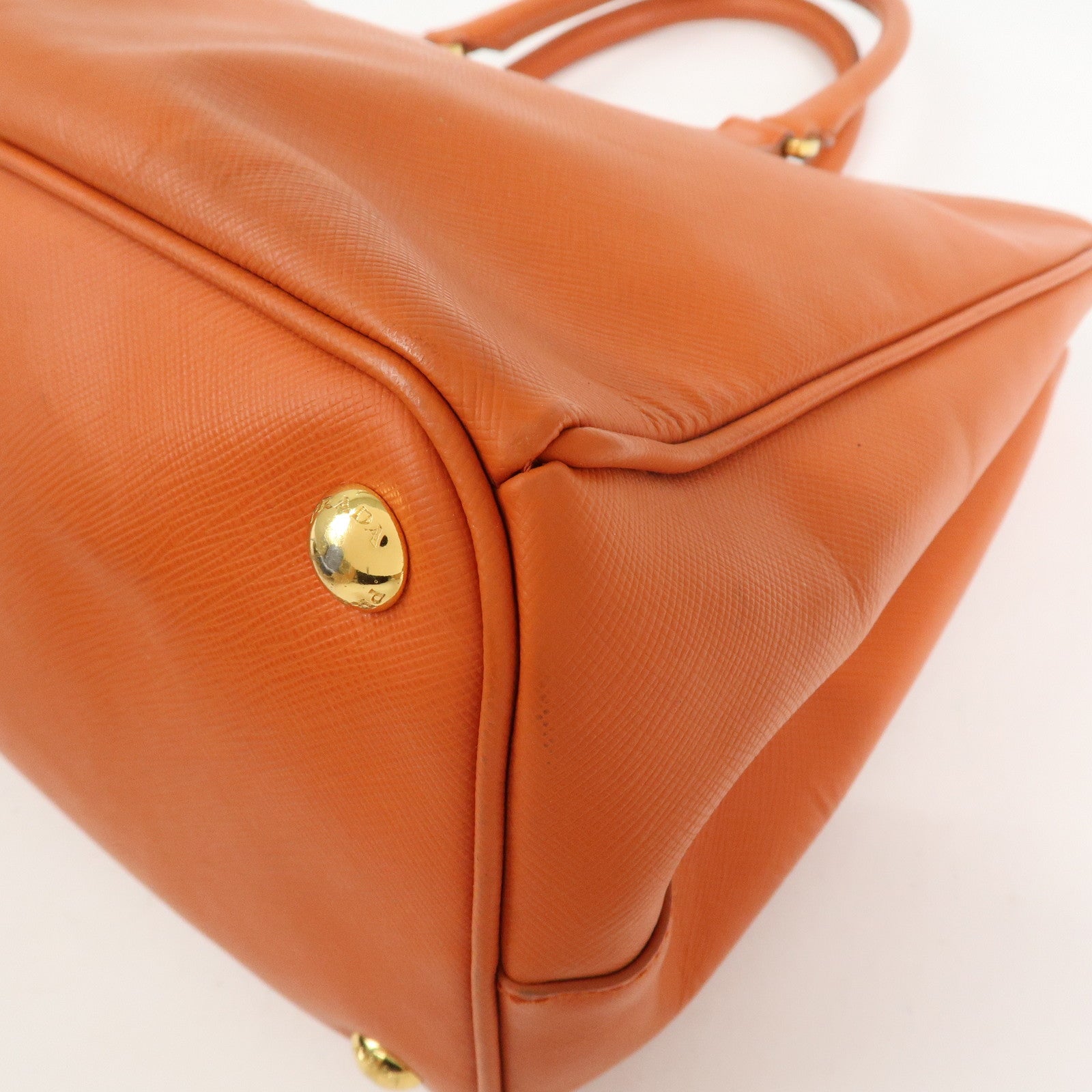 PRADA Galleria Saffiano Leather 2Way Bag Orange 1BA274