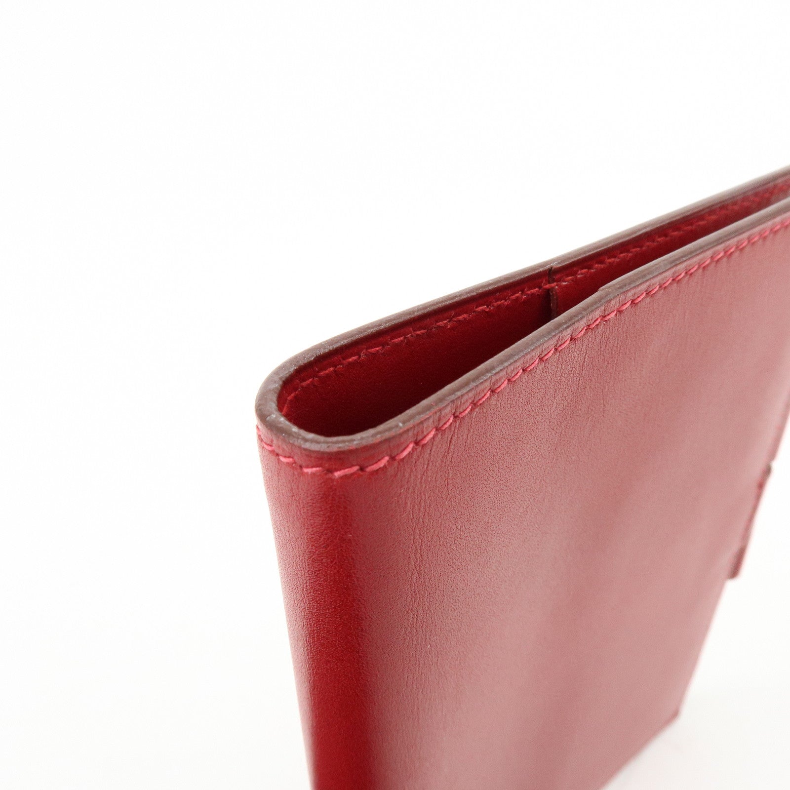 HERMES Chevre Leather Agenda Cover Planner Cover □I Stamped Red