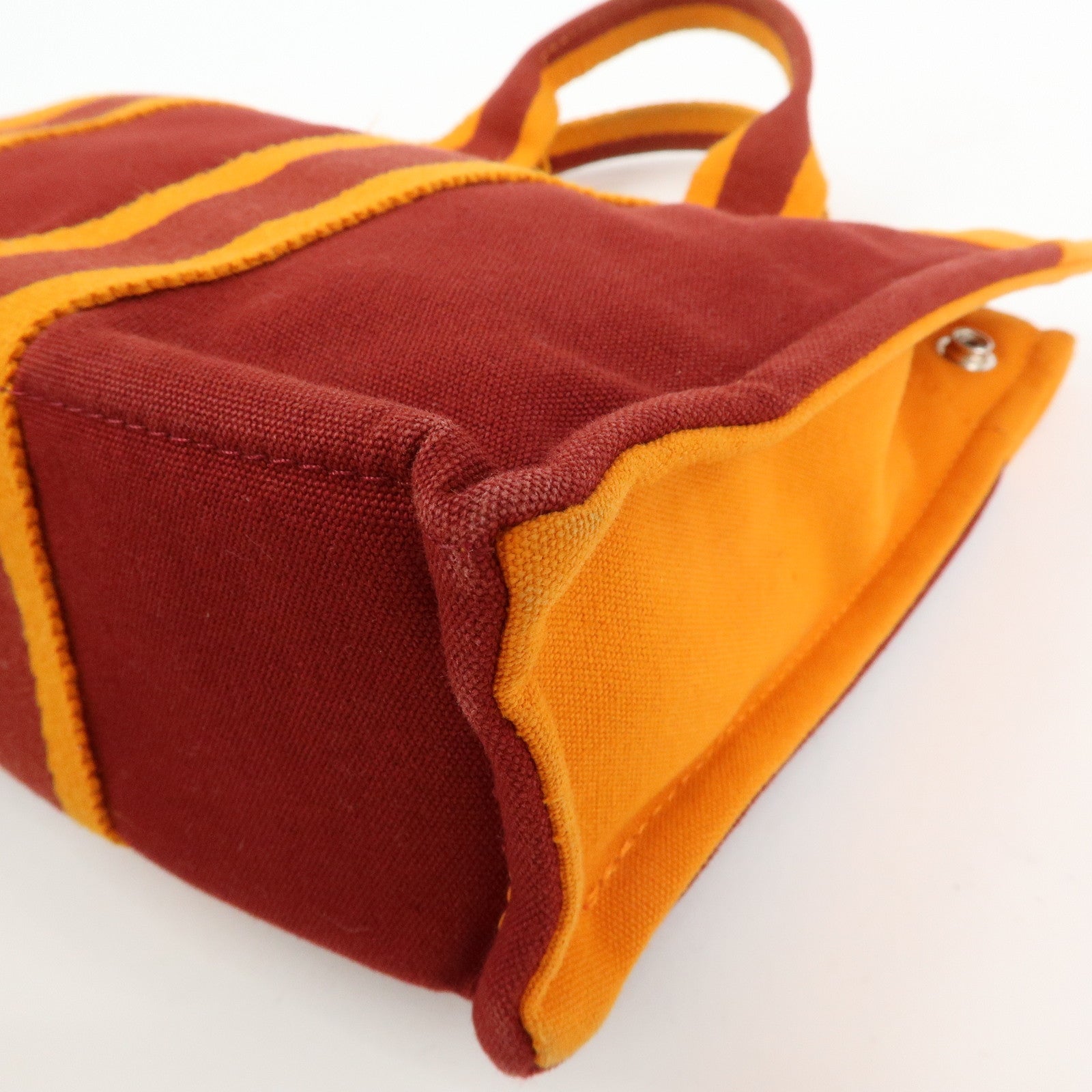 HERMES Fourre Tout PM Tote Bag FRENCH FESTIVAL OF HAWAII Red Brown