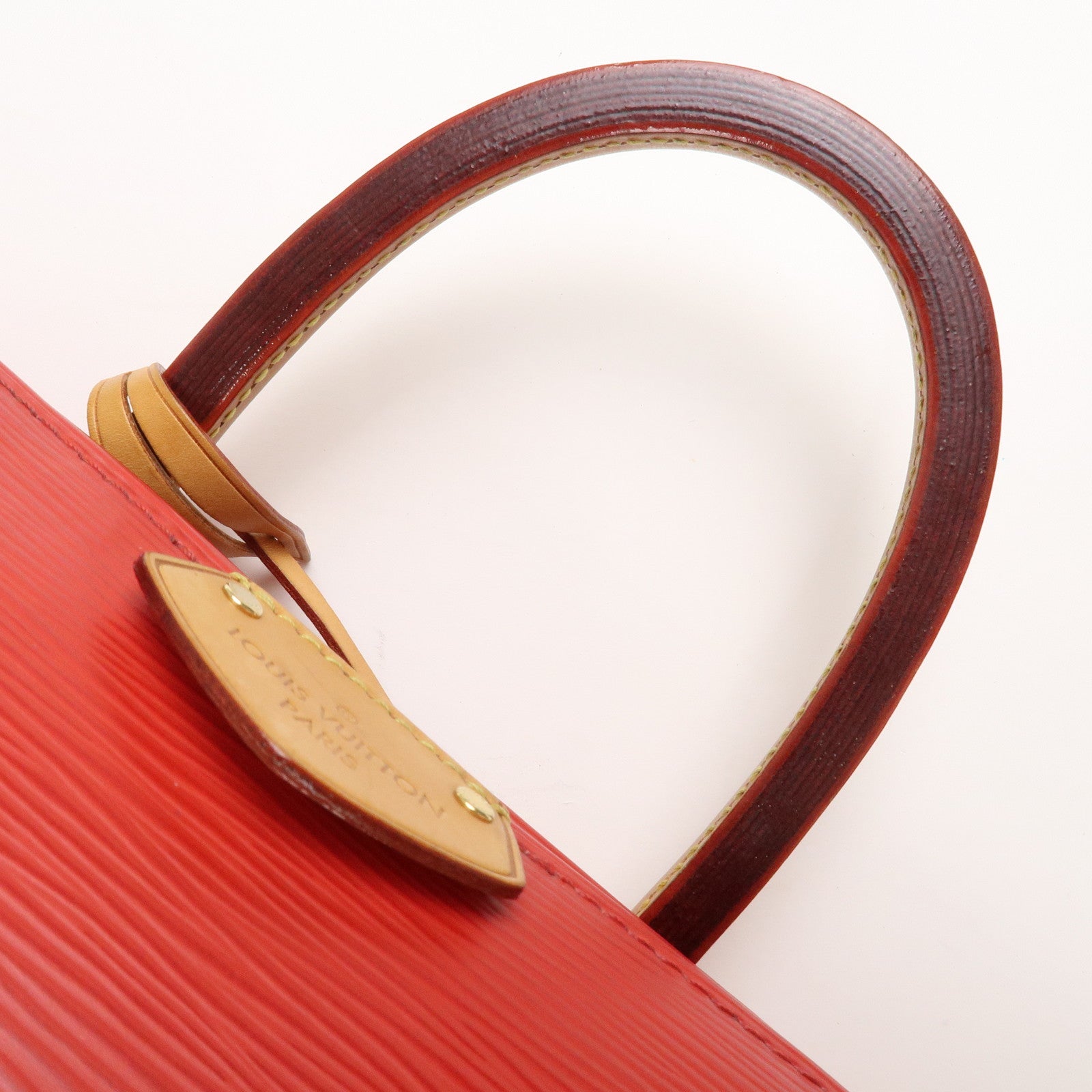 Louis Vuitton Epi Leather Dock PM Hand Bag Coquelicot M93246