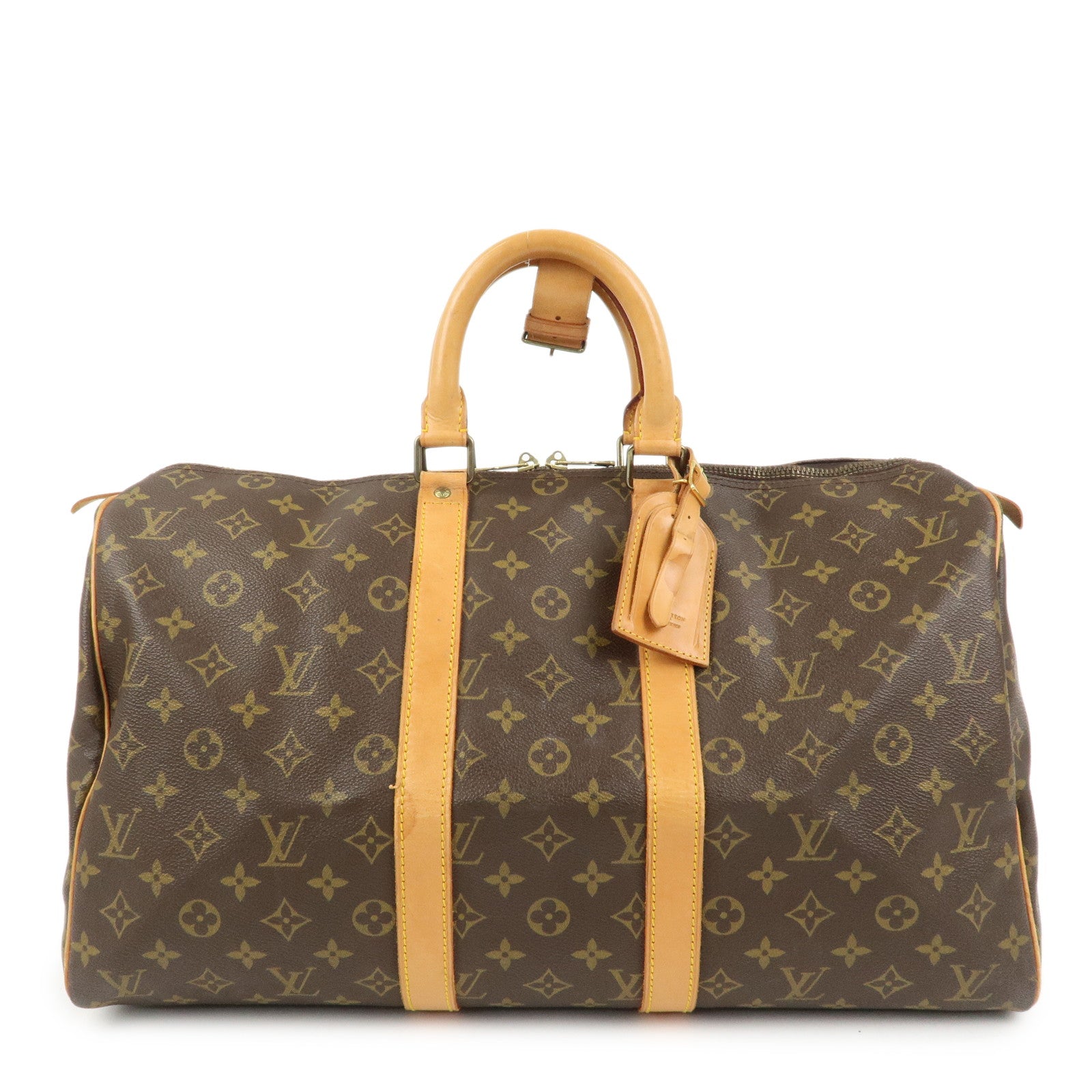 Louis Vuitton Monogram Keep All 45 Boston Bag Brown M41428