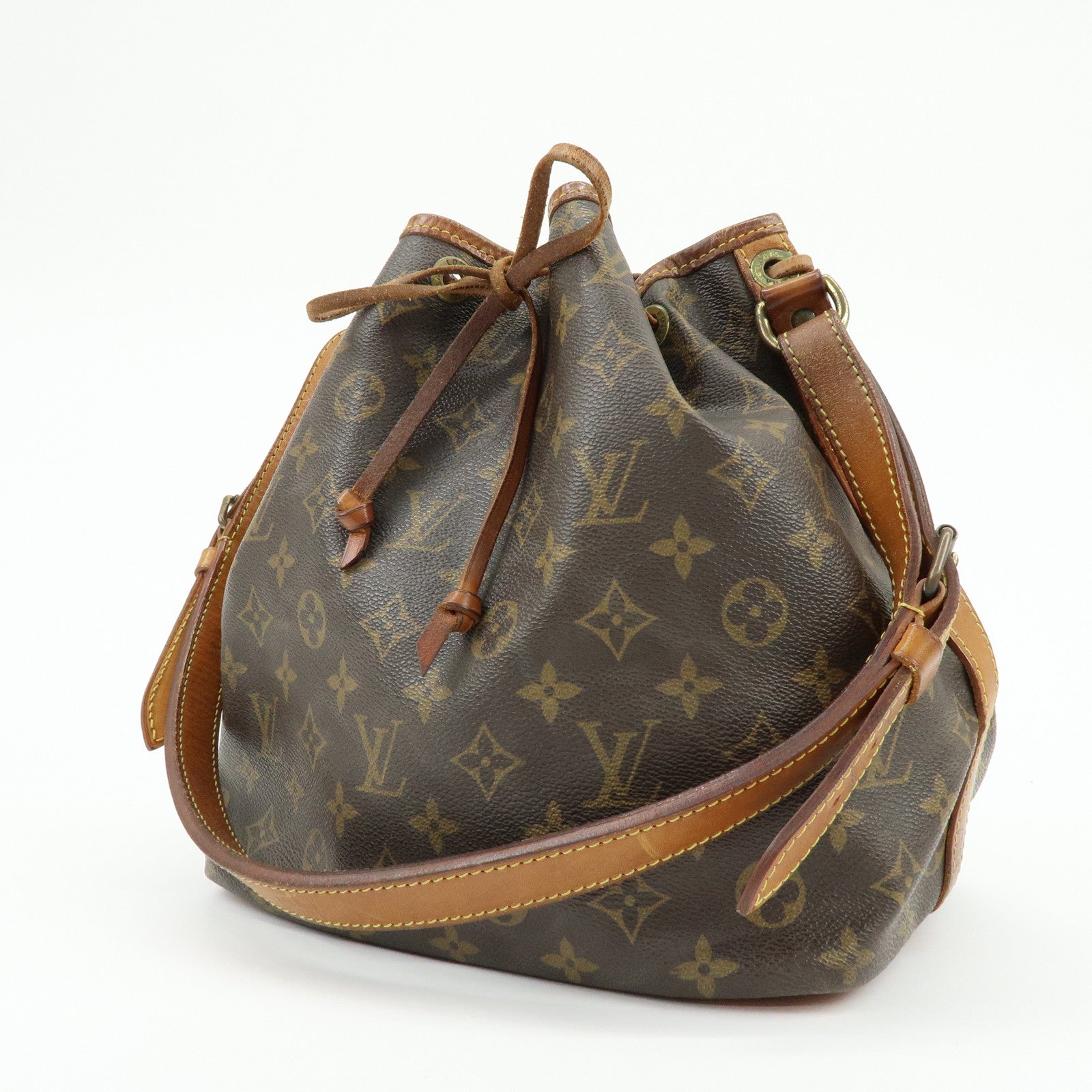 Louis Vuitton Monogram Petit Noe Shoulder Bag Brown M42226