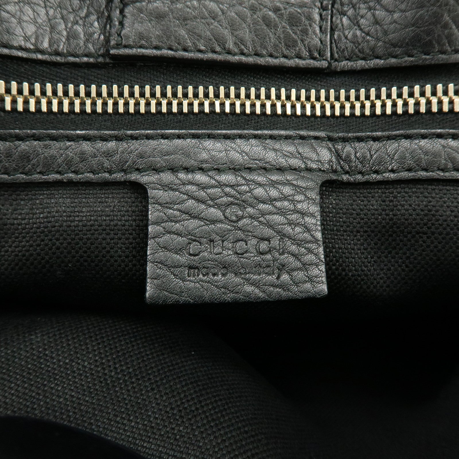 GUCCI Bamboo Shopper Medium 2Way Bag Shoulder Bag Black 323660