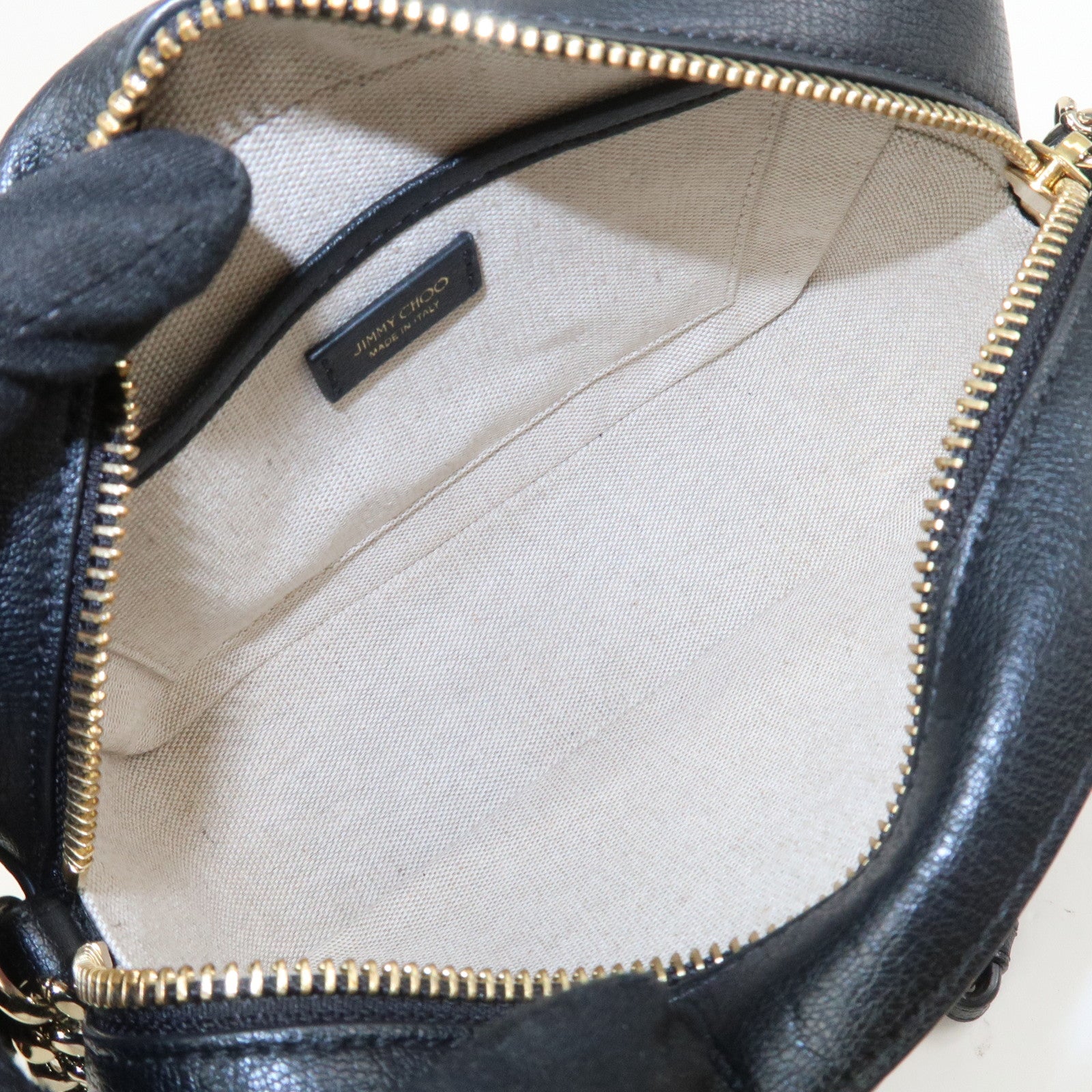 JIMMY CHOO Leather Shoulder Crossbody Bag KIMI Camera Bag Black