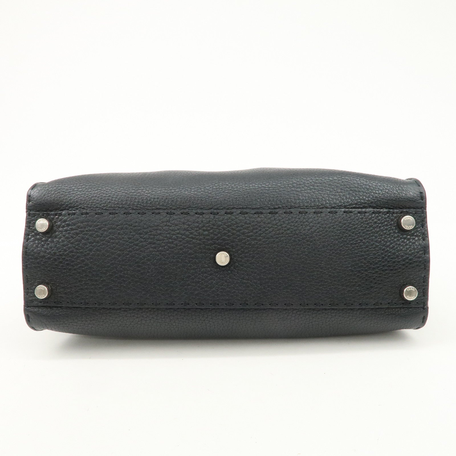 FENDI Selleria Peekaboo Regular Leather 2Way Shoulder Bag 8BN290 Used