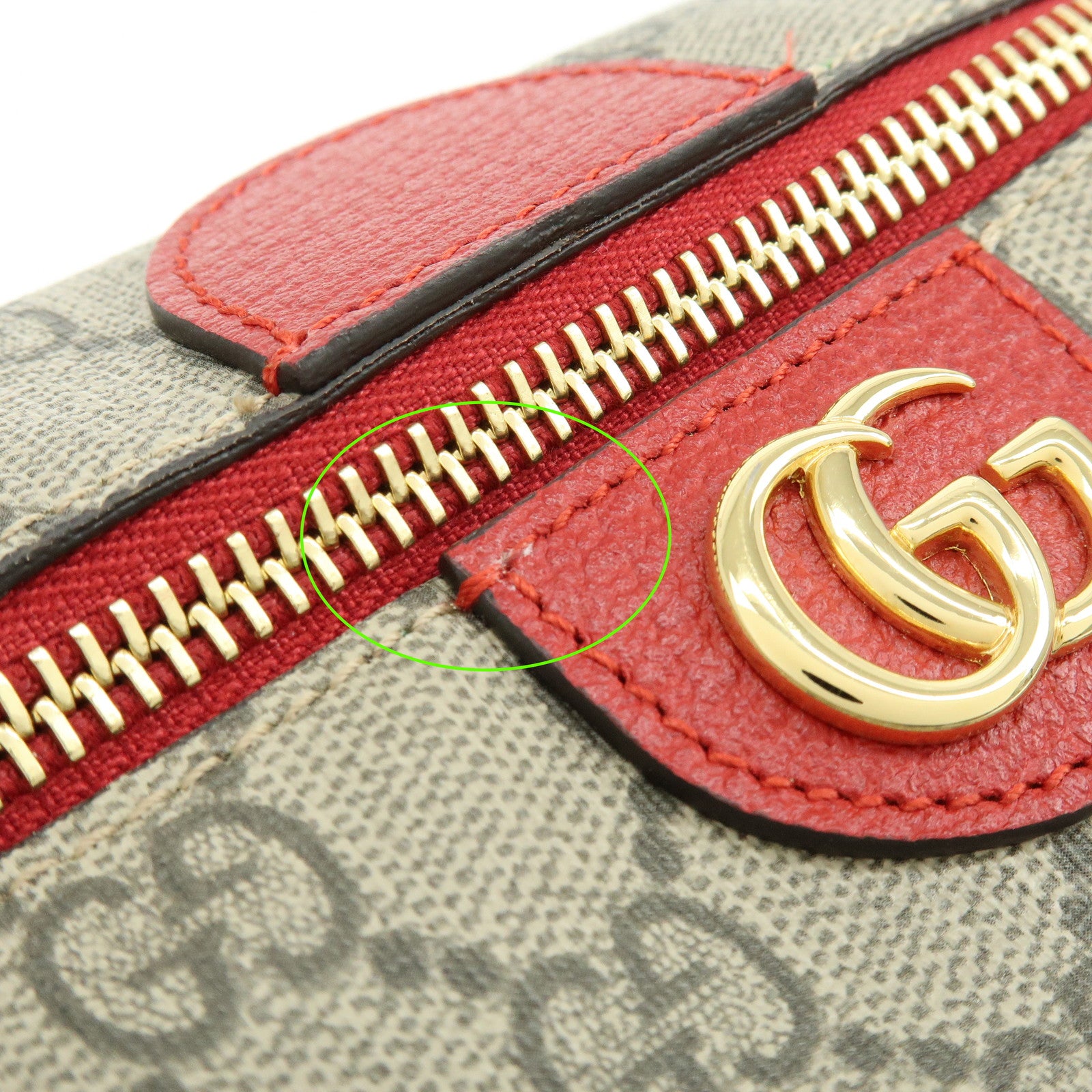 GUCCI GG Marmont GG Supreme Cosmetic Pouch Brown Red 548393