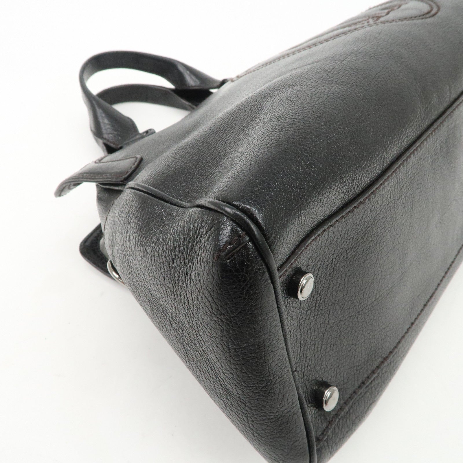 Cartier Must Line Calf Leather Marcello 2WAY Tote Bag Black