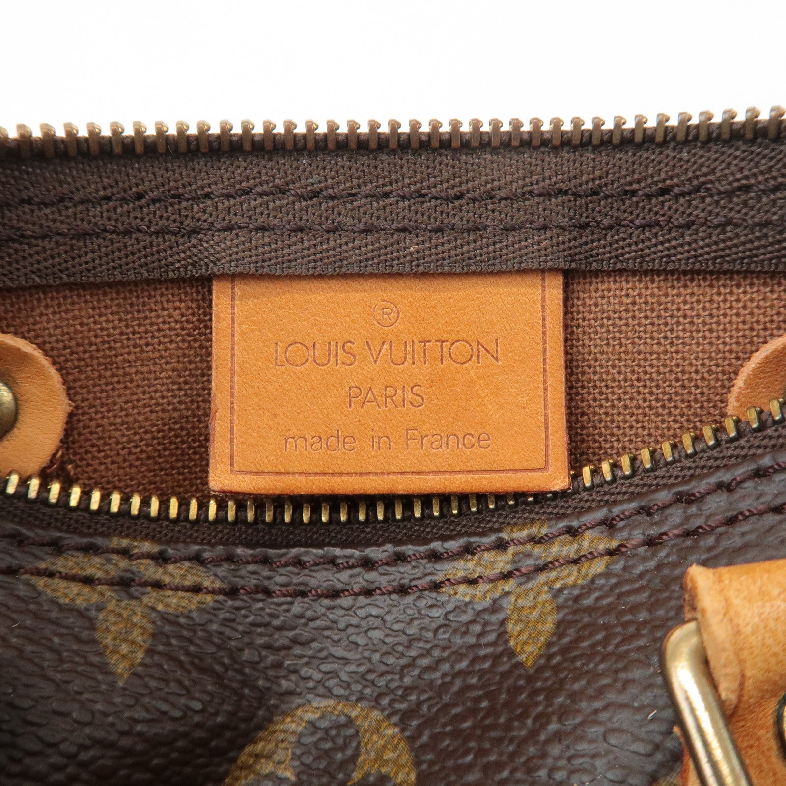 Louis Vuitton Monogram Mini Speedy Hand Bag Brown M41534