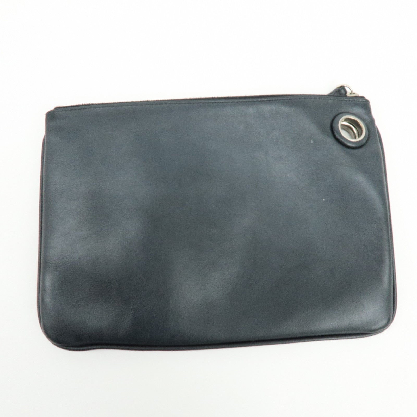 FENDI Zuccca F is FENDI Leather Velvet Triplette Clutch Bag 8BS001