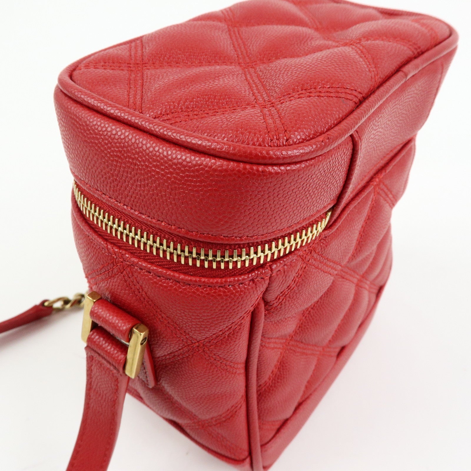 SAINT LAURENT PARIS Cassandra Embossed Leather Vanity Bag 649779