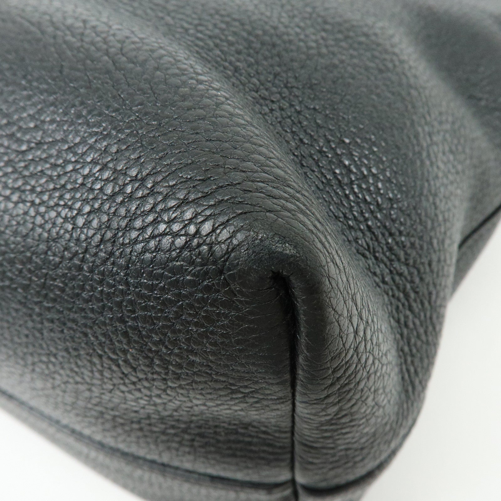PRADA Leather 2Way Bag Hand Bag Shoulder Bag Black