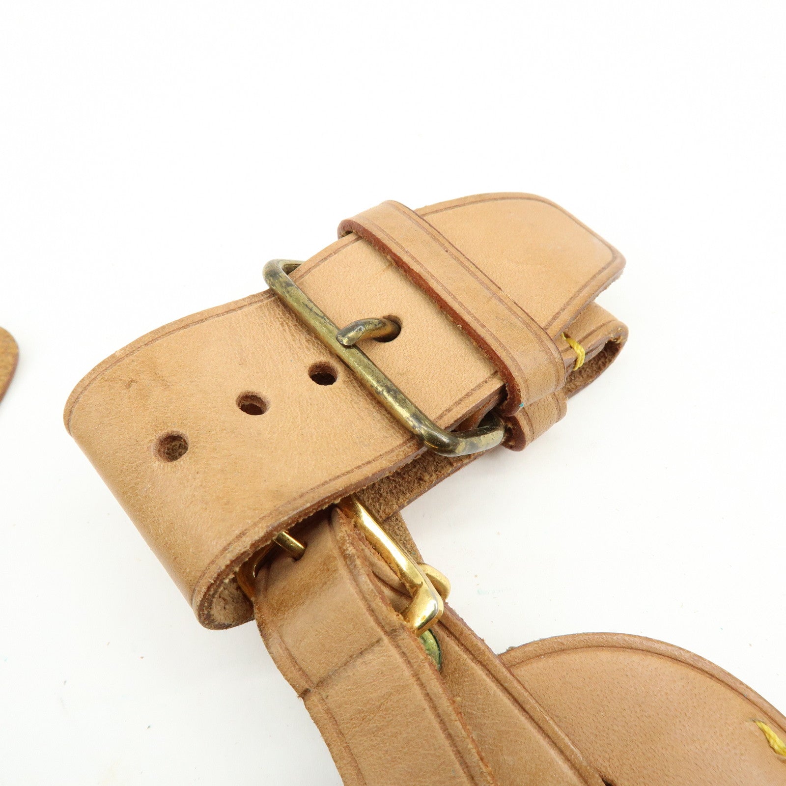 Louis Vuitton Set of 10 Leather Name Tag & Poignet Natural