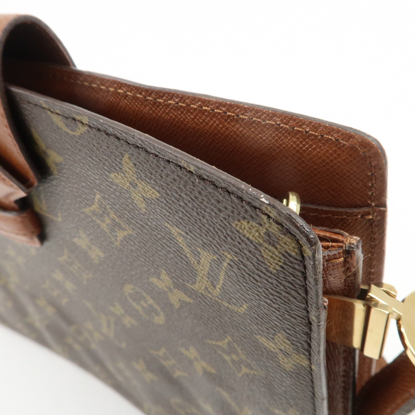 Louis Vuitton Monogram Courcelles Shoulder Bag Brown M51375