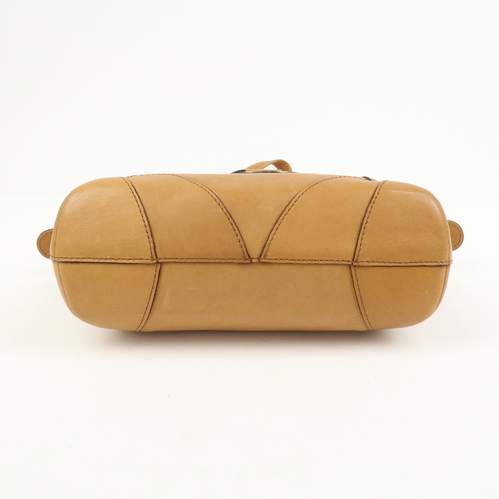 Chloe Logo Leather Shoulder Bag Hand Bag Crossbody Bag Brown