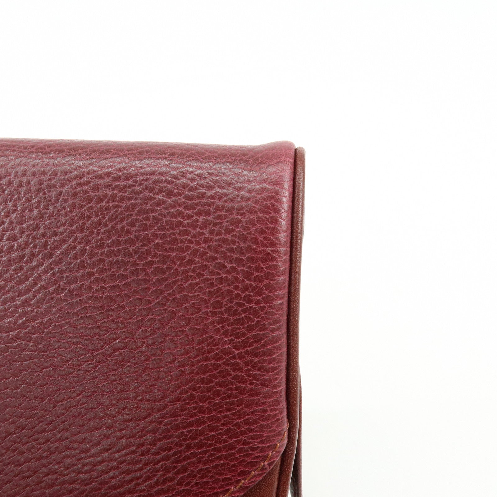 Cartier Must de Cartier Leather Shoulder Bag Crossbody Bag Bordeaux