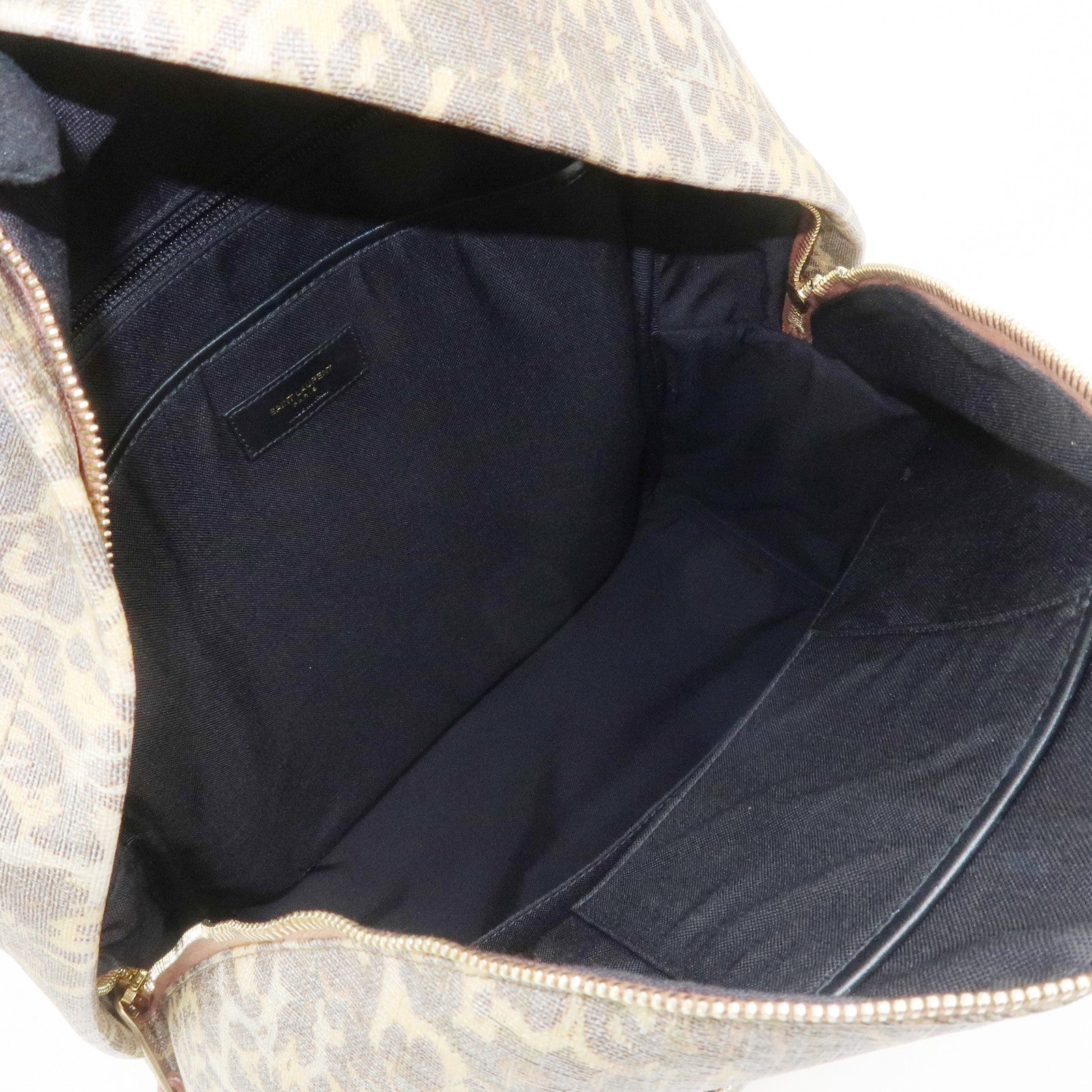 SAINT LAURENT PARIS PVC Leather Backpack Rucksuck Animal 534967