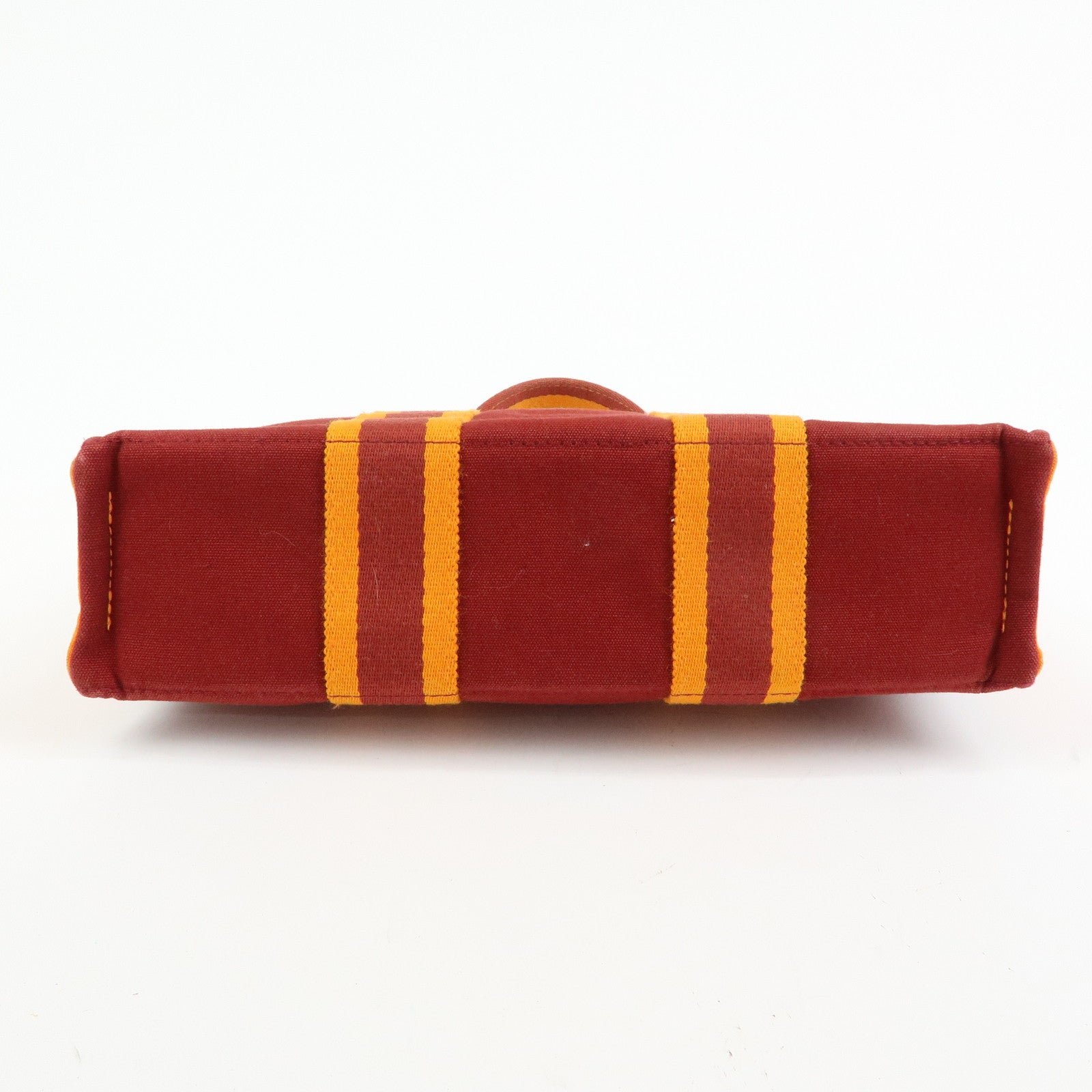 HERMES Fourre Tout PM Tote Bag FRENCH FESTIVAL OF HAWAII Red Brown