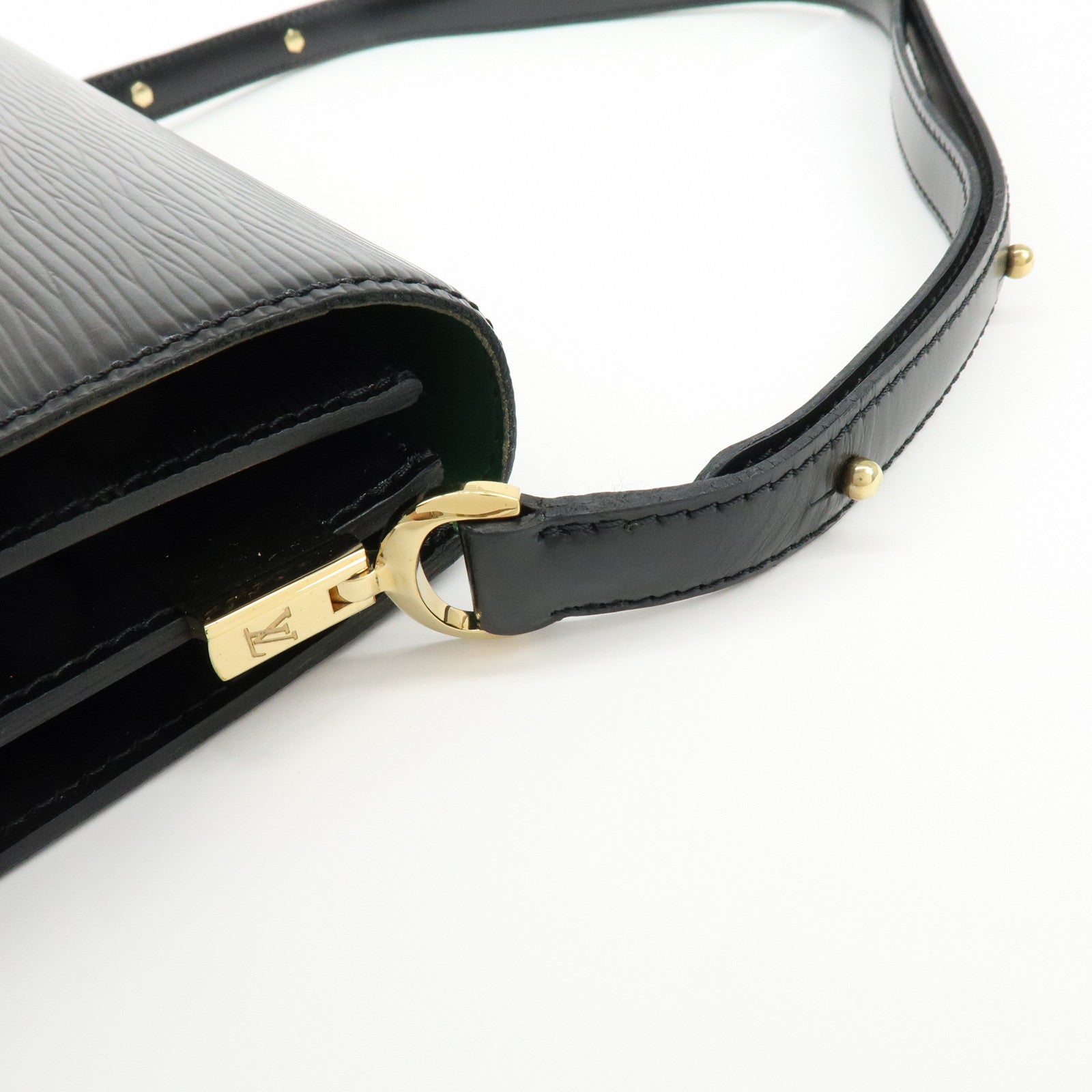 Louis Vuitton Epi Free Run Shoulder Bag Noir Borneo Green M52414