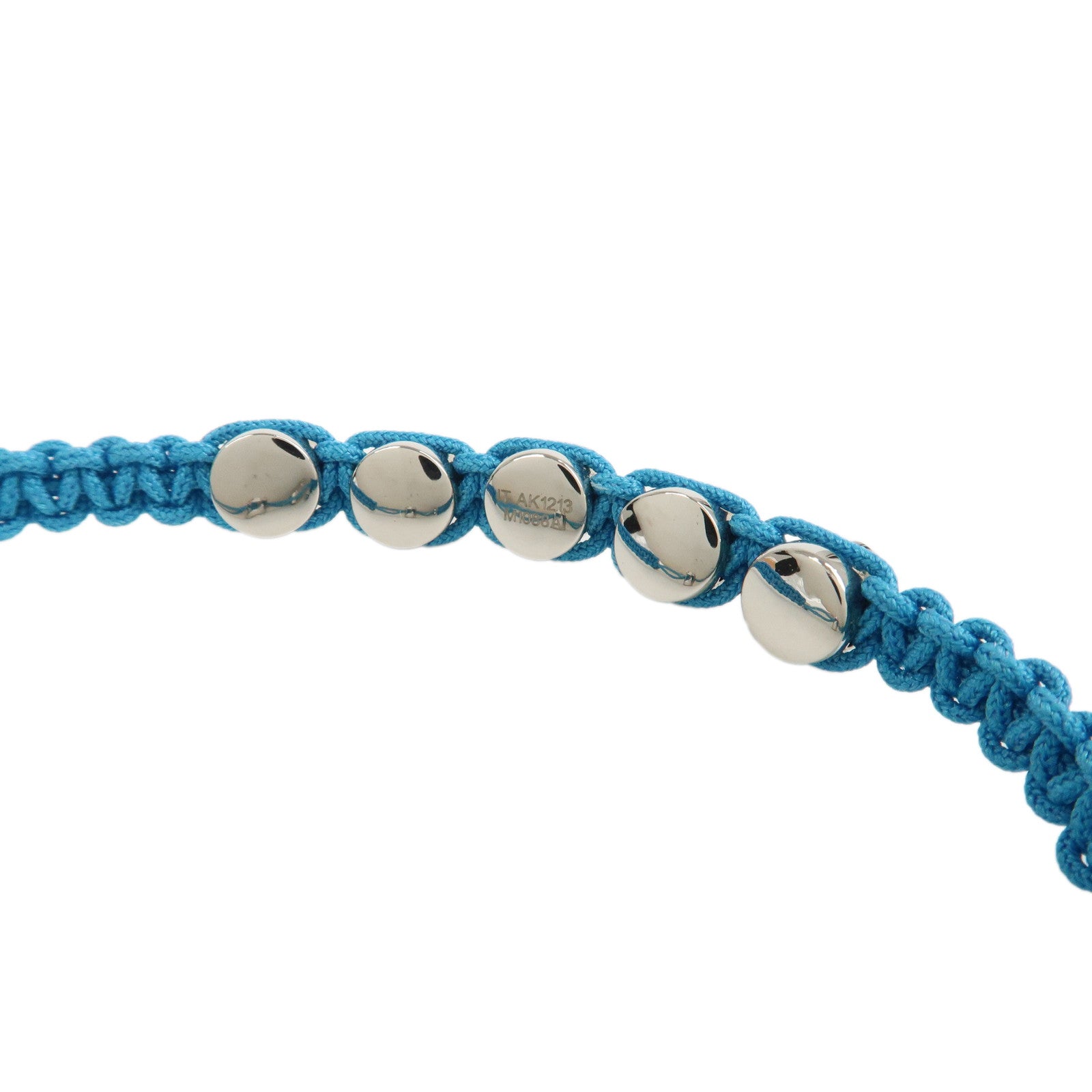 Louis Vuitton Nylon Metal Colors Bracelet Blue M1088A