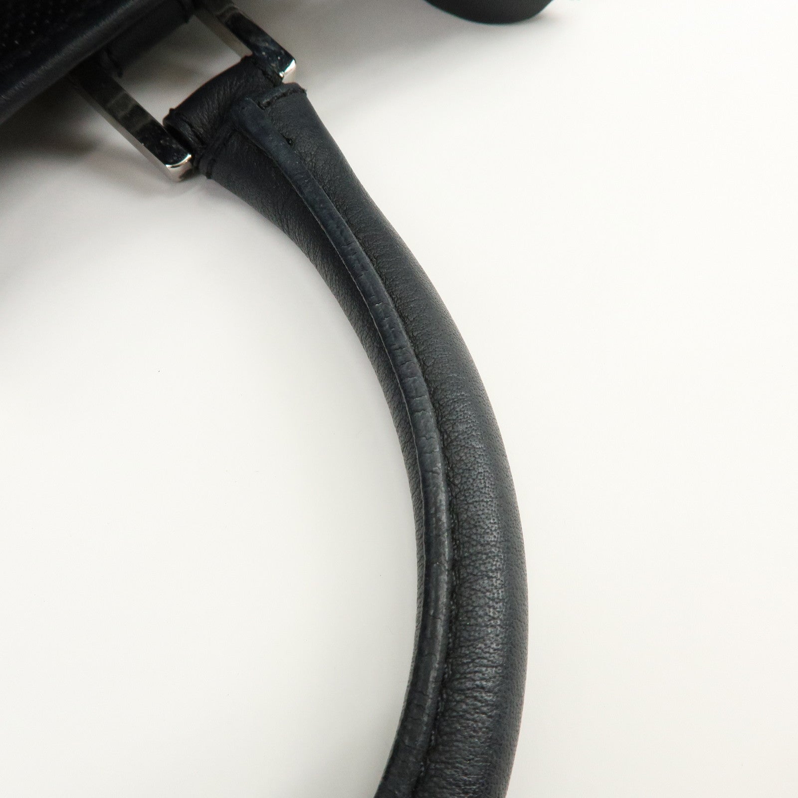 LOEWE Anagram Leather Amazona 36 Hand Bag Boston Bag Black