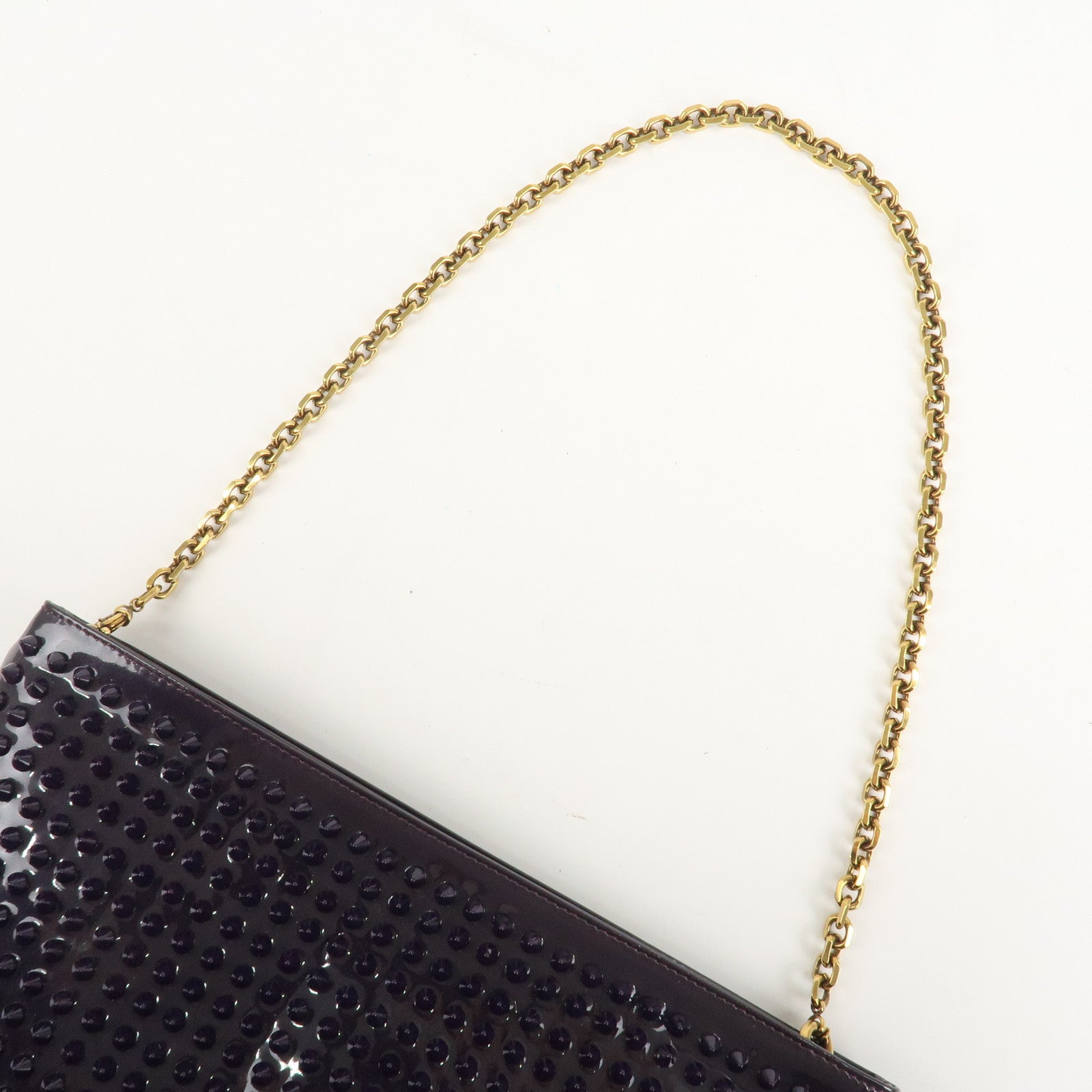 Christian Louboutin Vinyl 2Way Bag Chain Shoulder Bag Purple