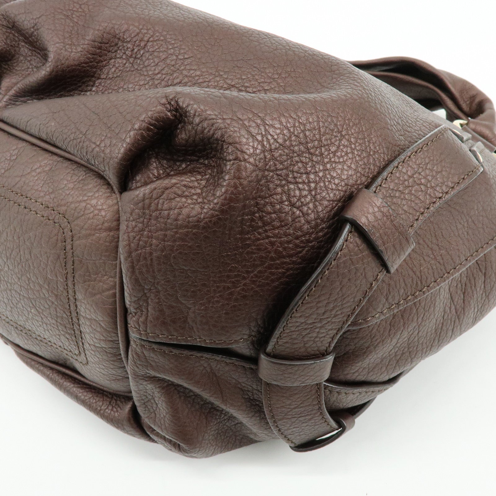 CELINE Leather Bittersweet Shoulder Bag Hand Bag Bronze