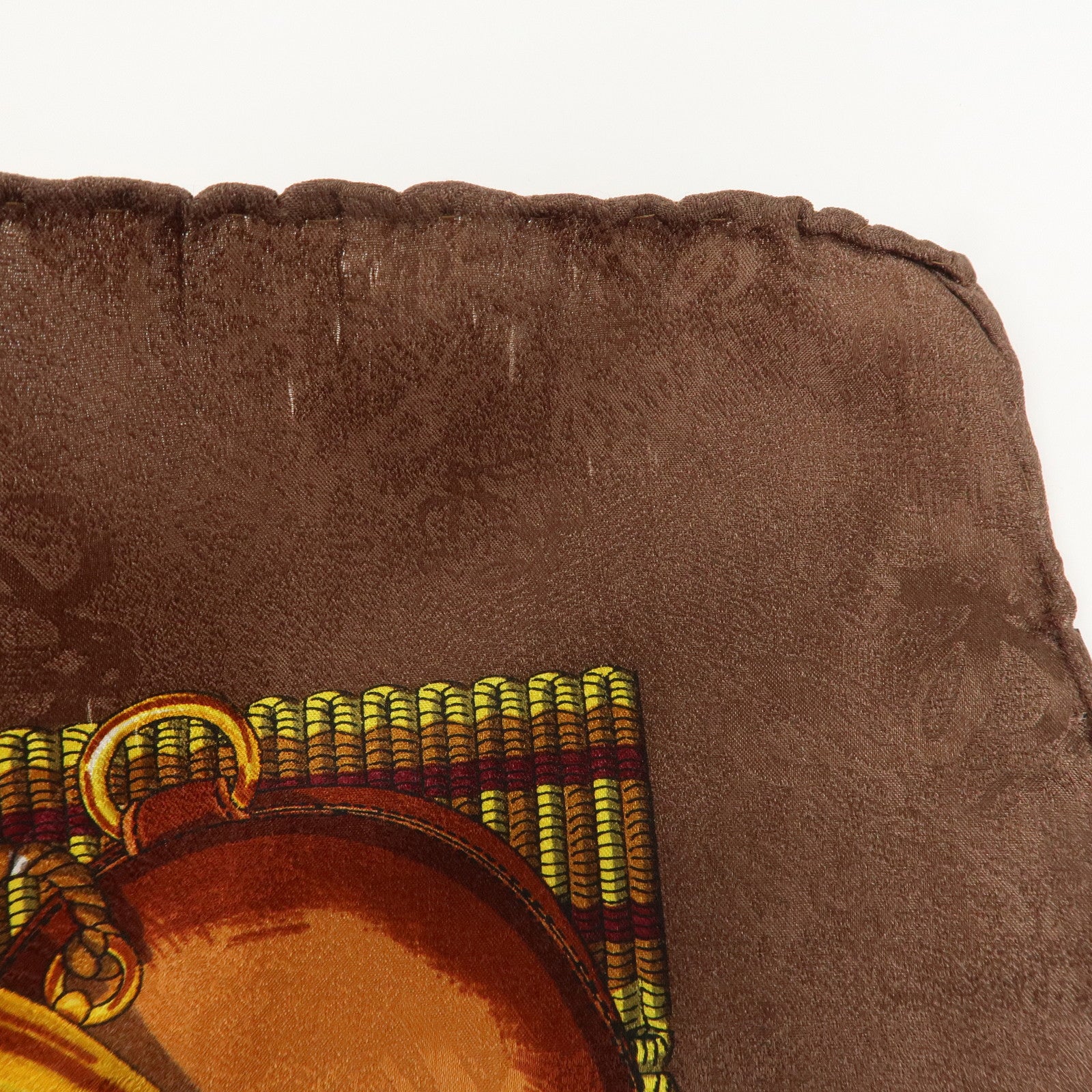 LOEWE Silk 100% Scarf Brown White