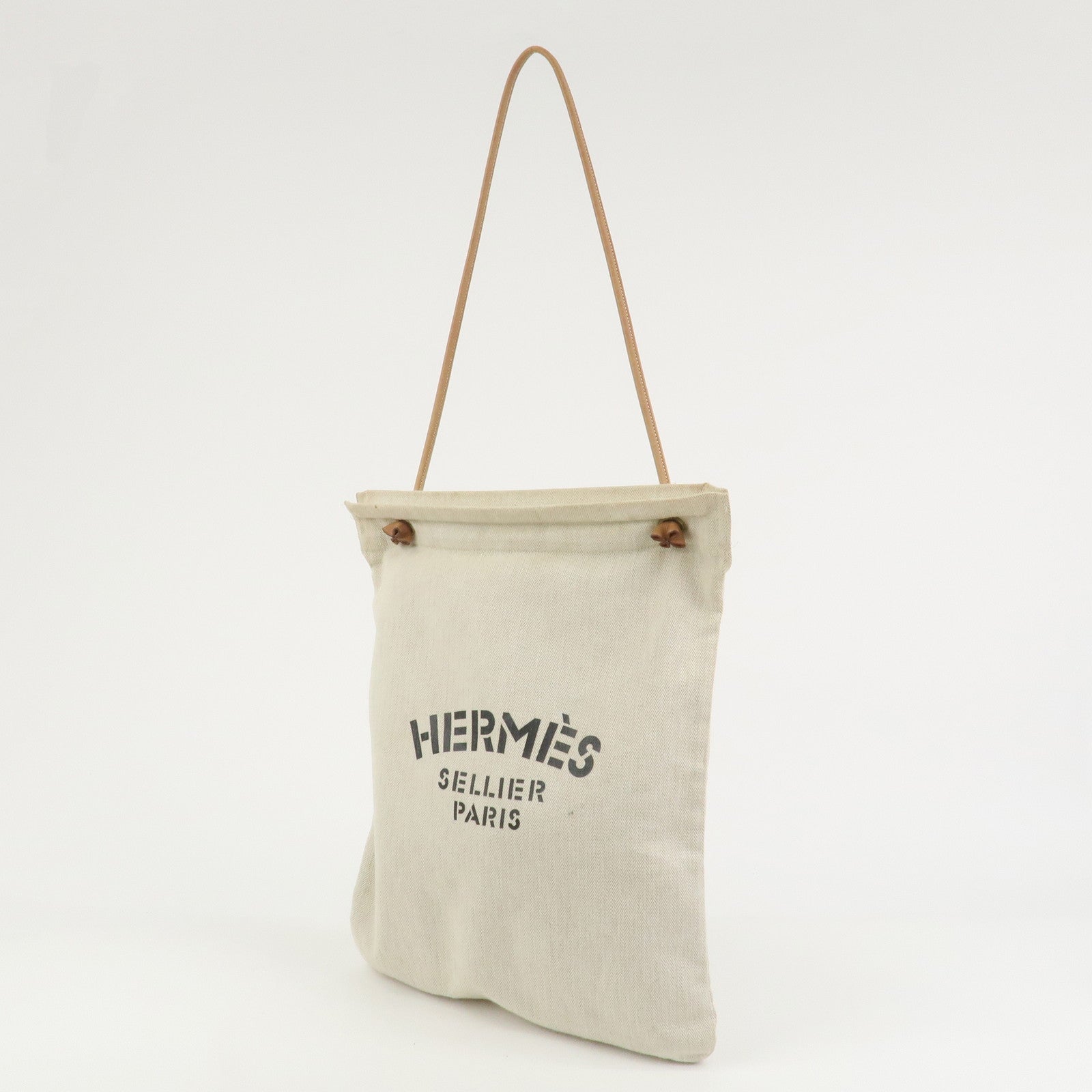 HERMES Aline GM Canvas Shoulder Bag Hand bag Natural