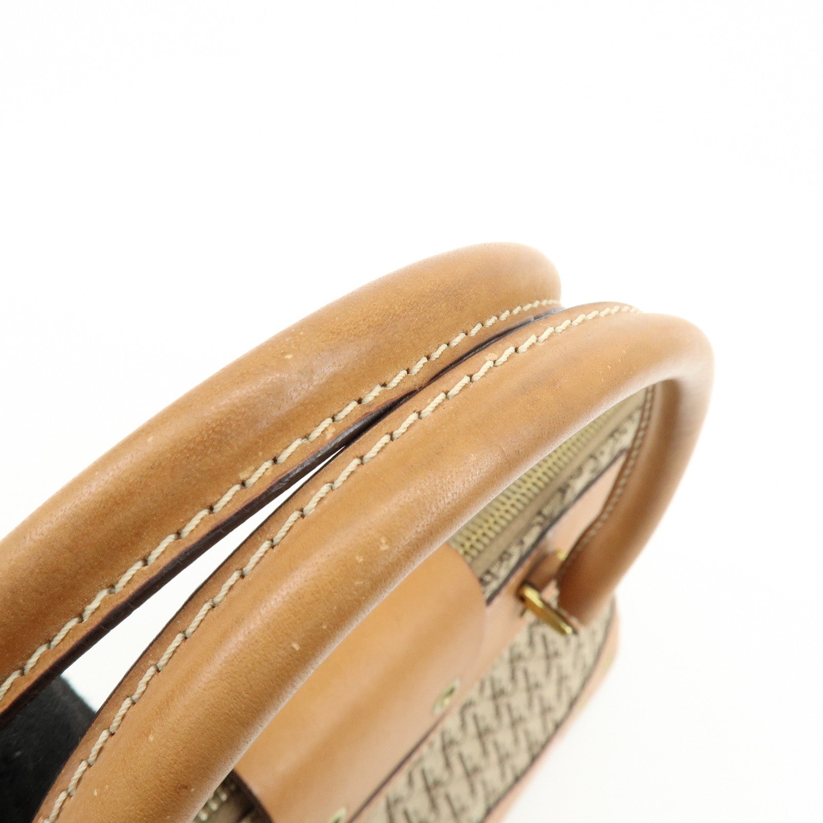 Christian Dior Trotter Street Chic Jacquard Canvas Leather Hand Bag