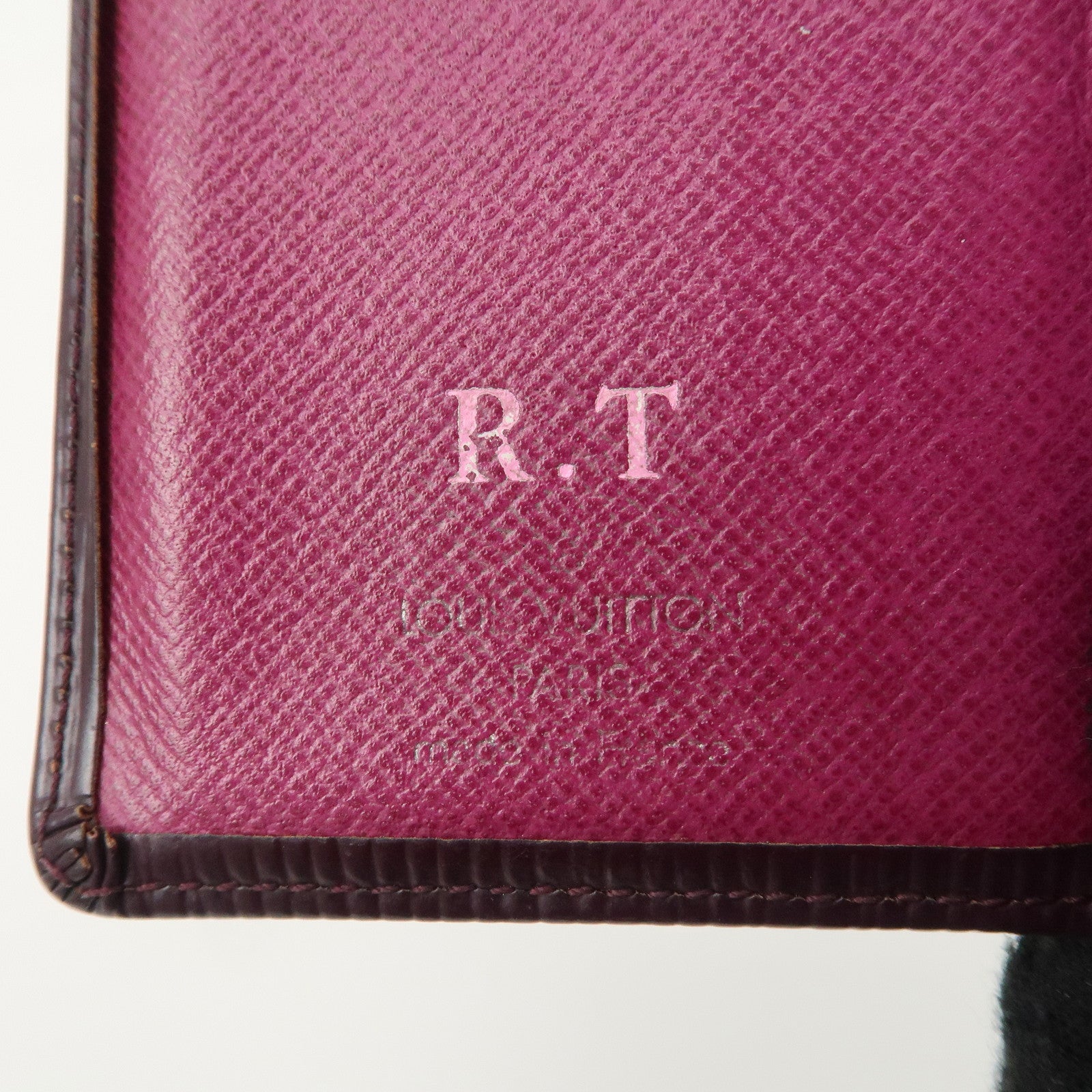 Louis Vuitton Epi Set of 2 Long Wallet Noir Cassis M63242 M6364K Used