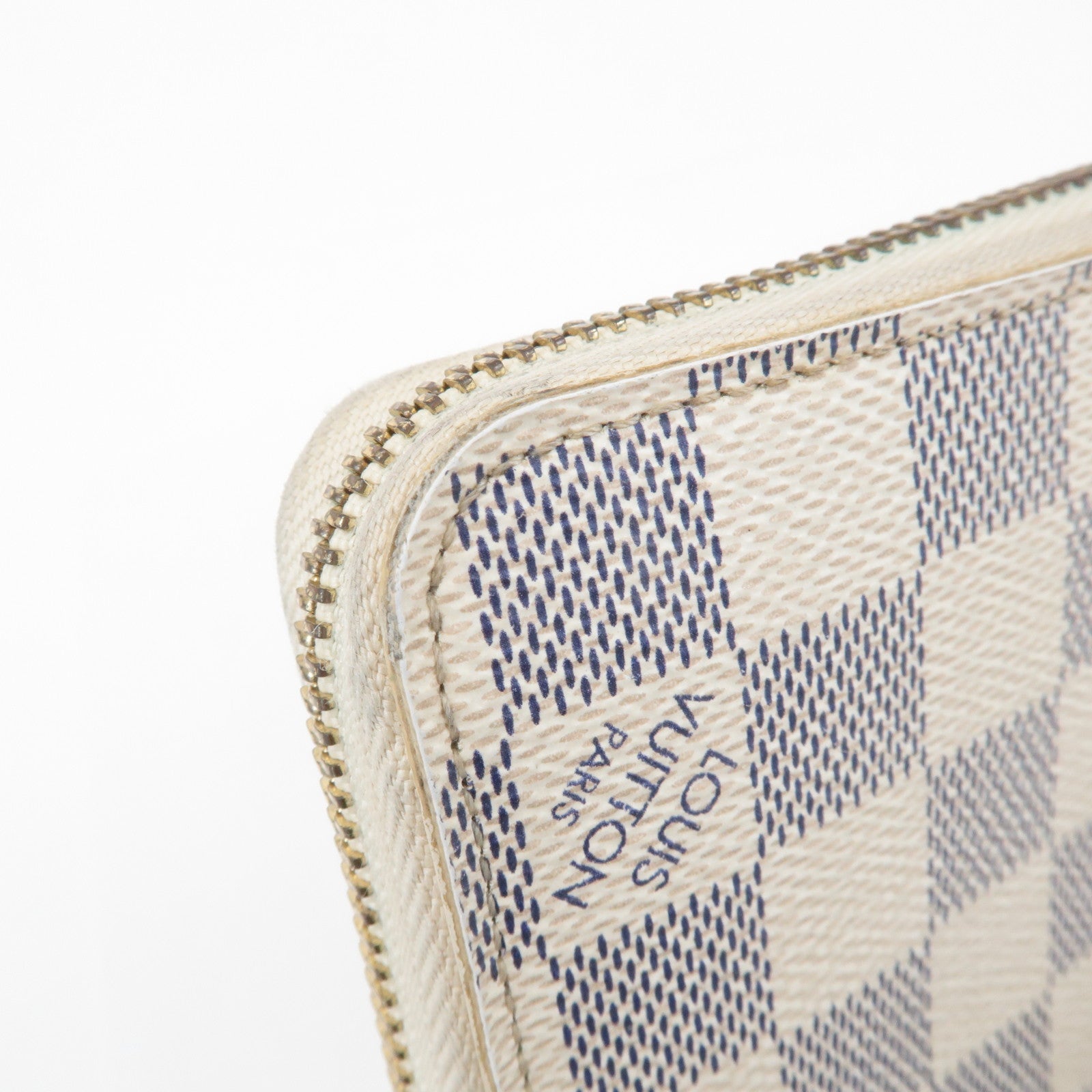 Louis Vuitton Damier Azur Round Zippy Wallet Long Wallet N60019 Used