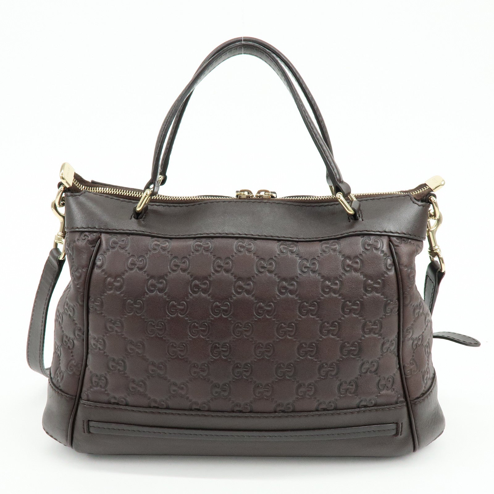 GUCCI Guccissima Leather 2Way Hand Bag Shoulder Bag Brown 2269894