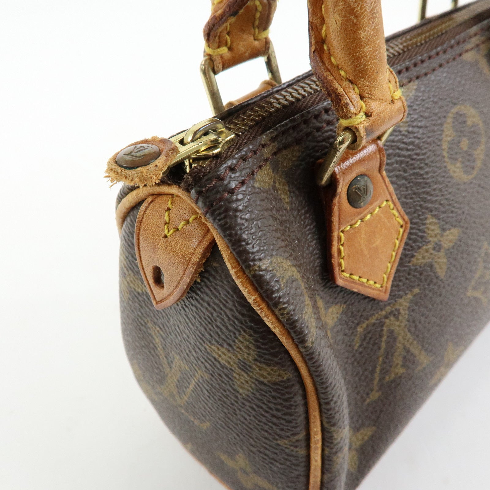 Louis Vuitton Monogram Canvas Mini Speedy Hand Bag Brown M41534