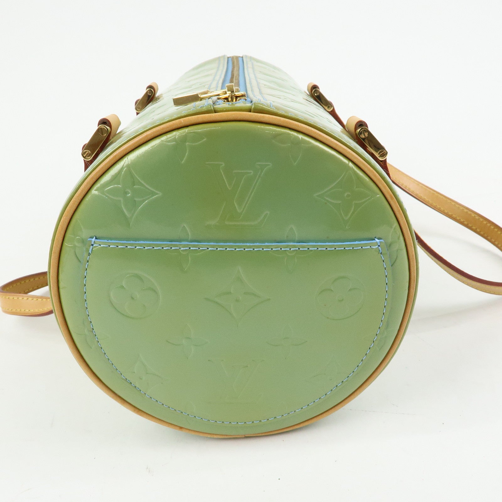 Louis Vuitton Monogram Vernis Bedford Hand Bag Baby Blue M91007
