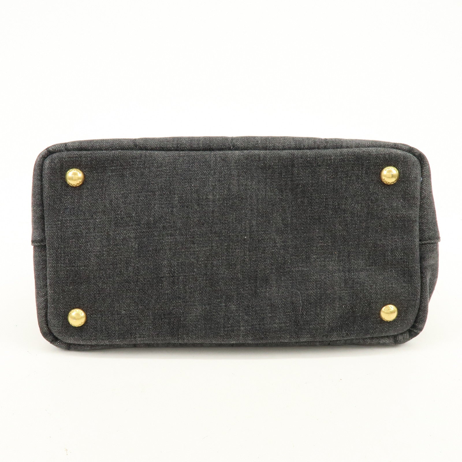 PRADA Canapa Canvas 2Way Bag Hand Bag Shoulder Bag Black