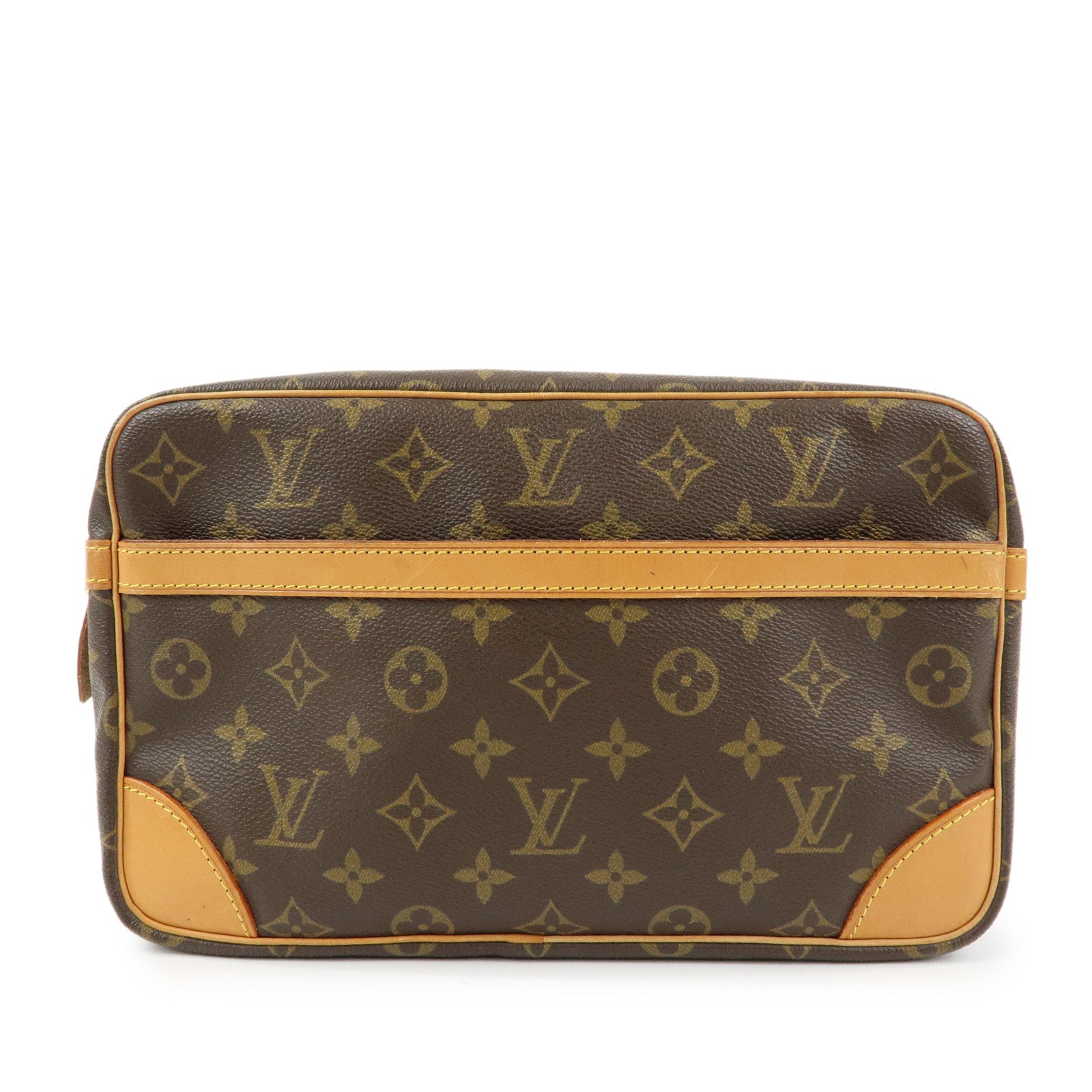 Louis Vuitton Monogram Compiegne 28 Pouch Clutch Bag Brown M51845