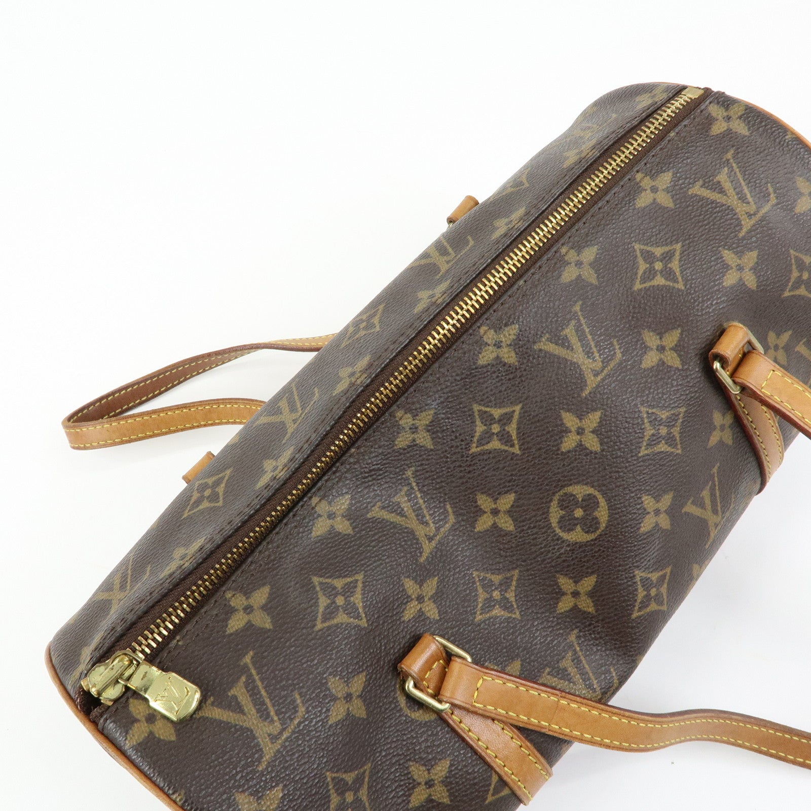 Louis Vuitton Monogram Papillon 30 Hand Bag Brown M51385